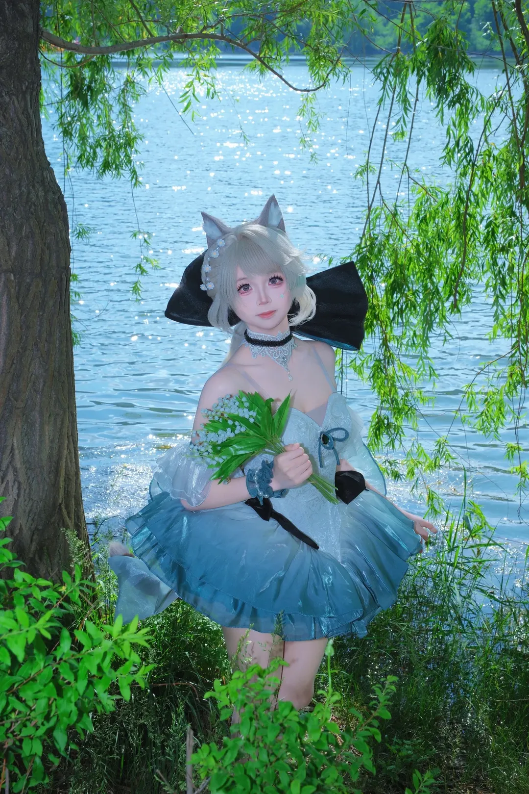 原神, 琳妮特cos, 二次元cosplay, 鈴蘭舞曲, 河邊攝影 - 第2張