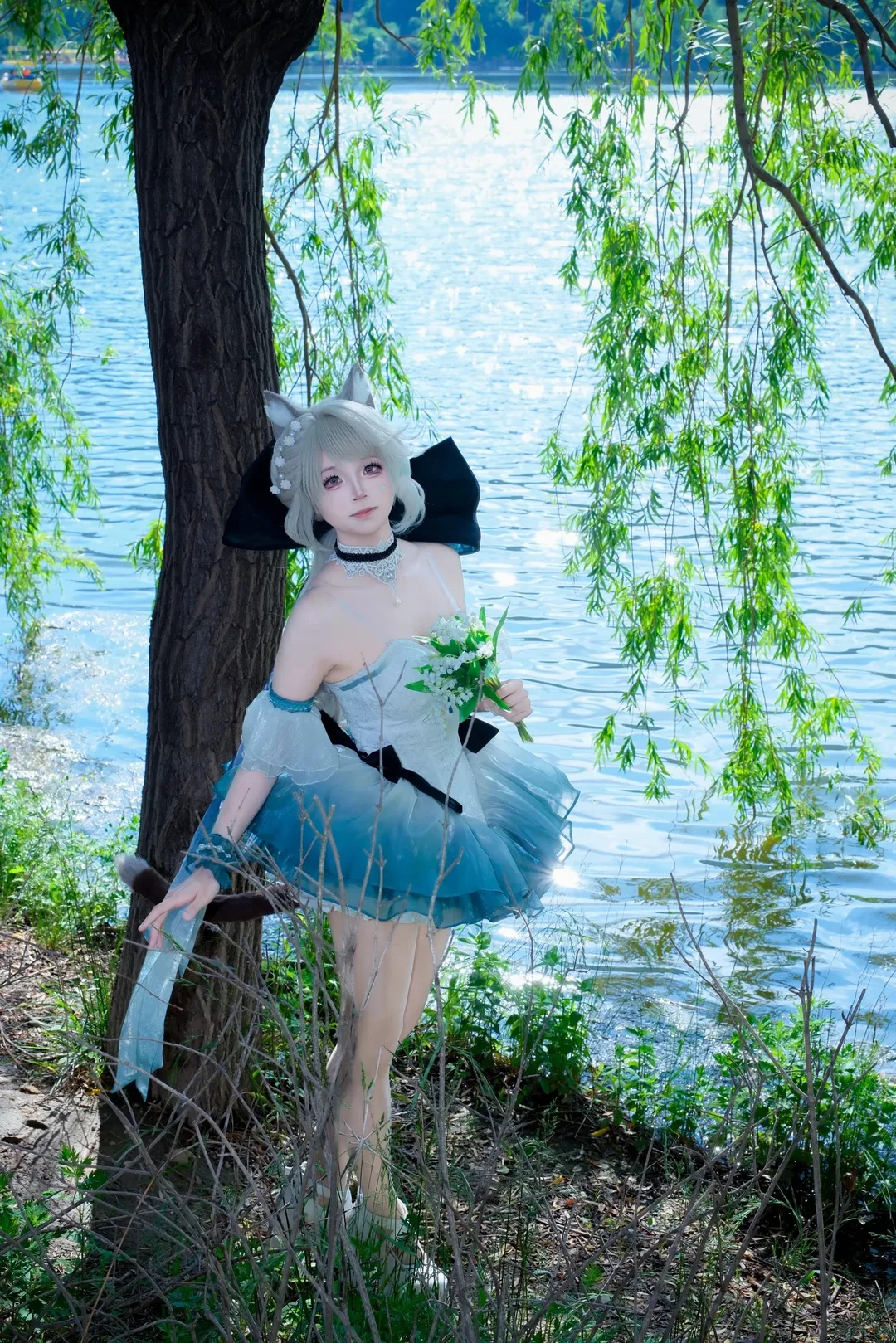 原神, 琳妮特cos, 二次元cosplay, 鈴蘭舞曲, 河邊攝影 - 第7張