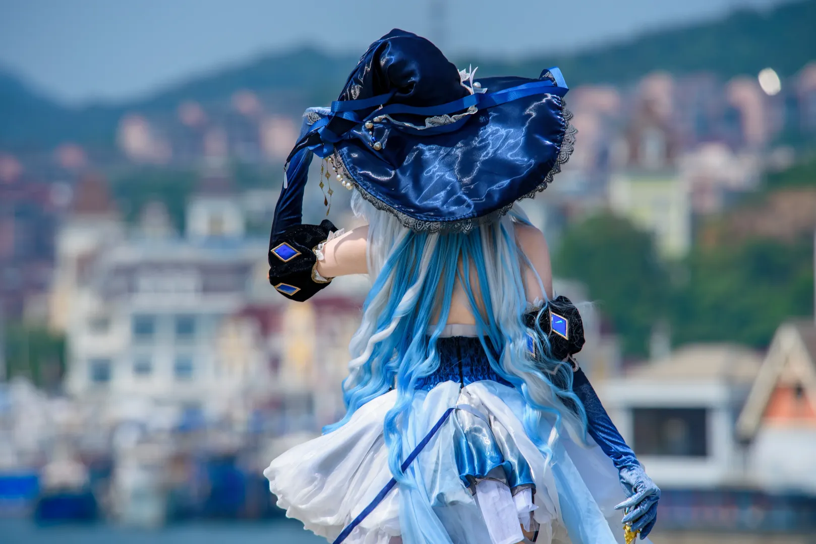 原神, フリーナ コスプレ, 捏造コスプレ, コスプレ撮影, 海辺のコスプレ - 4枚目