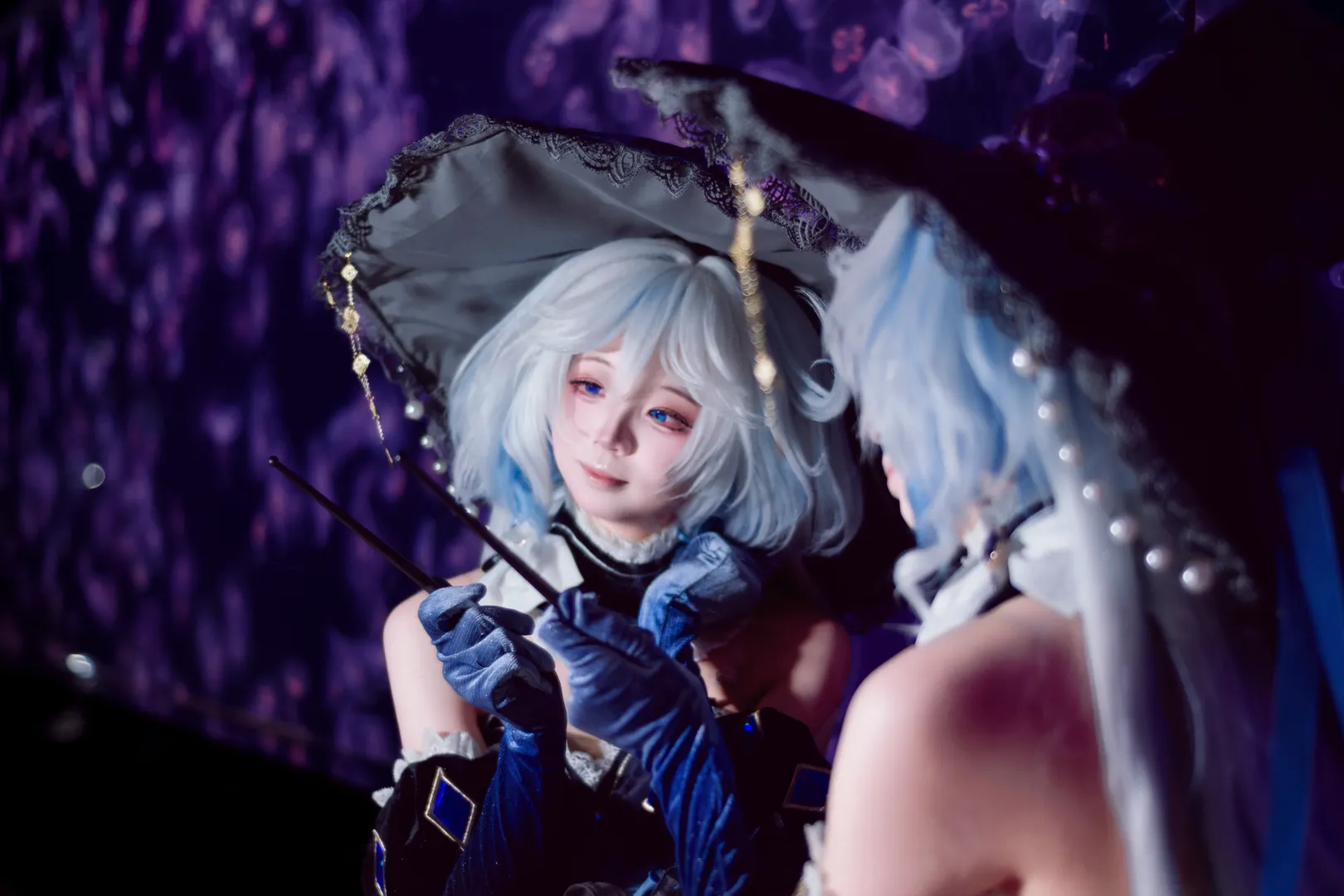 原神, cosplay, 芙宁娜cos, 二次元角色扮演, 水族馆摄影 - 第1张