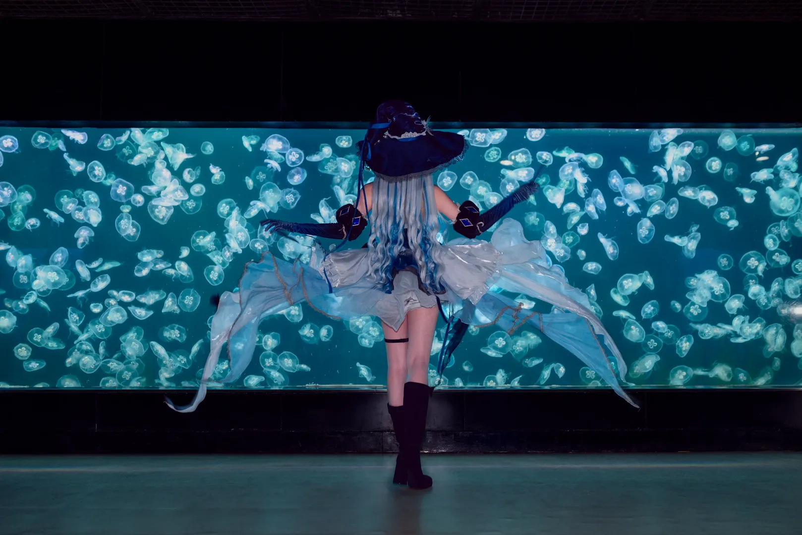 原神, cosplay, 芙宁娜cos, 二次元角色扮演, 水族馆摄影 - 第5张