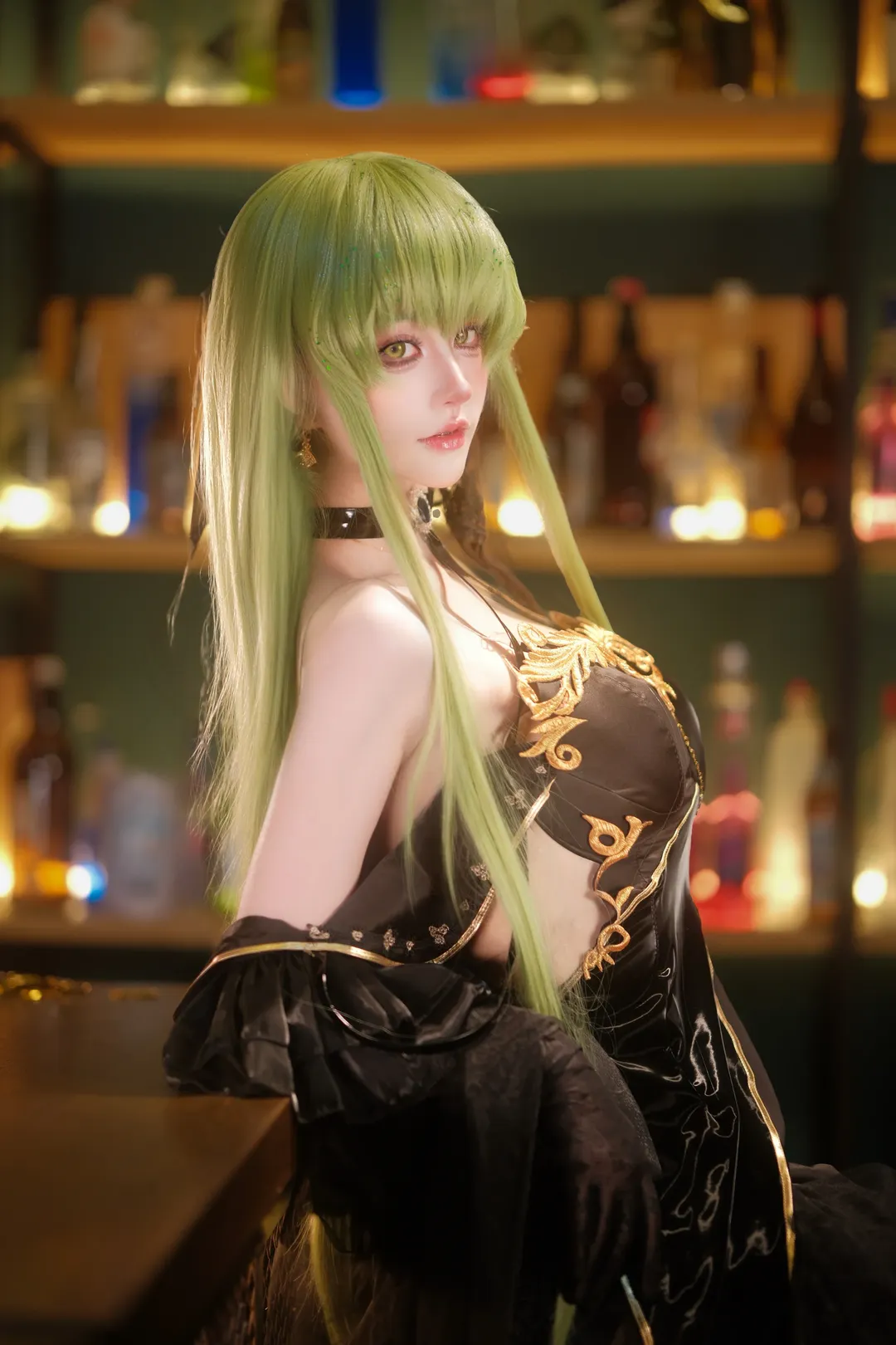cosplay, 反叛的鲁路修, C.C.cos, 吧台写真, 二次元女神 - 第2张