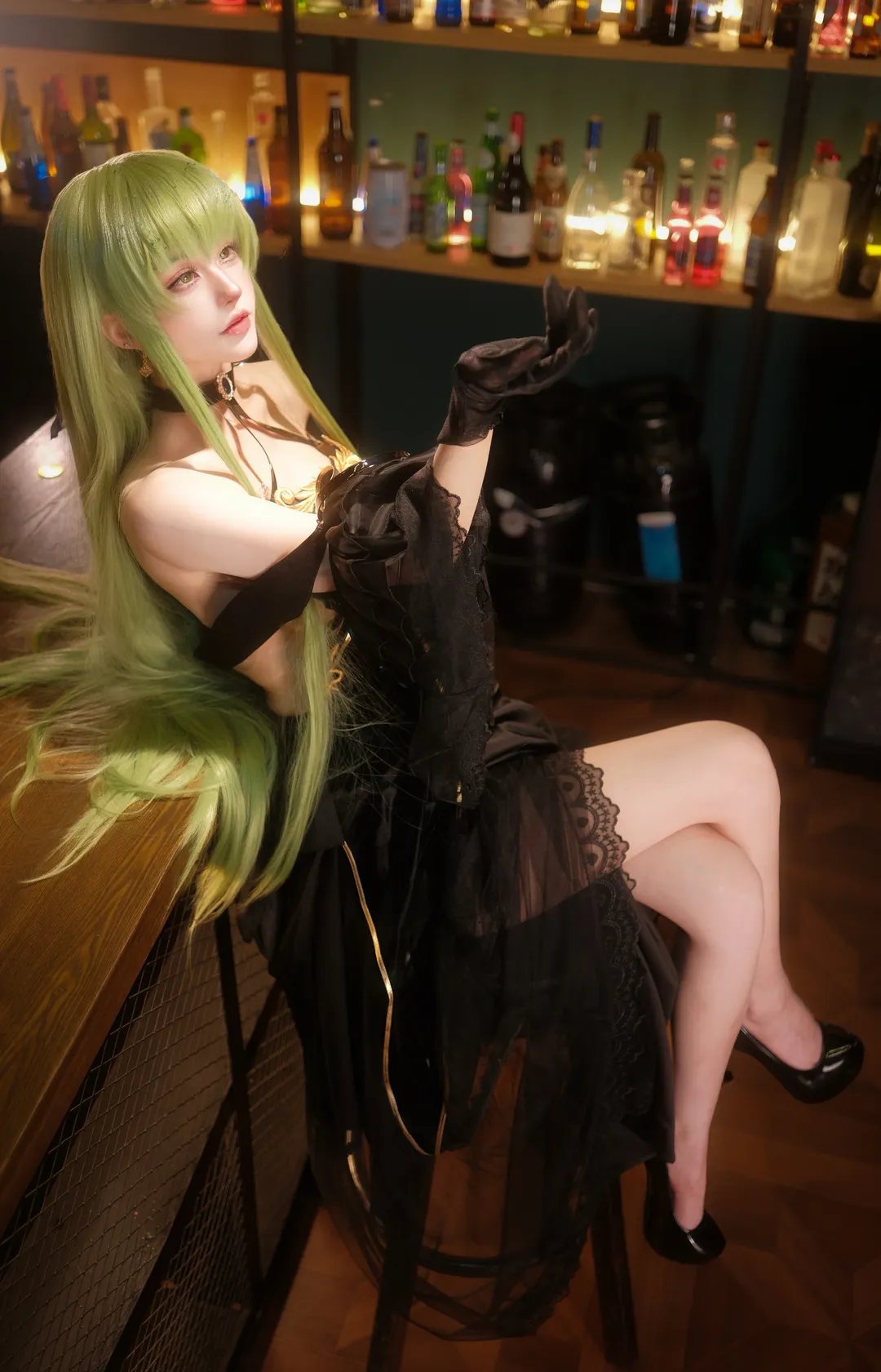 cosplay, 反叛的鲁路修, C.C.cos, 吧台写真, 二次元女神 - 第4张