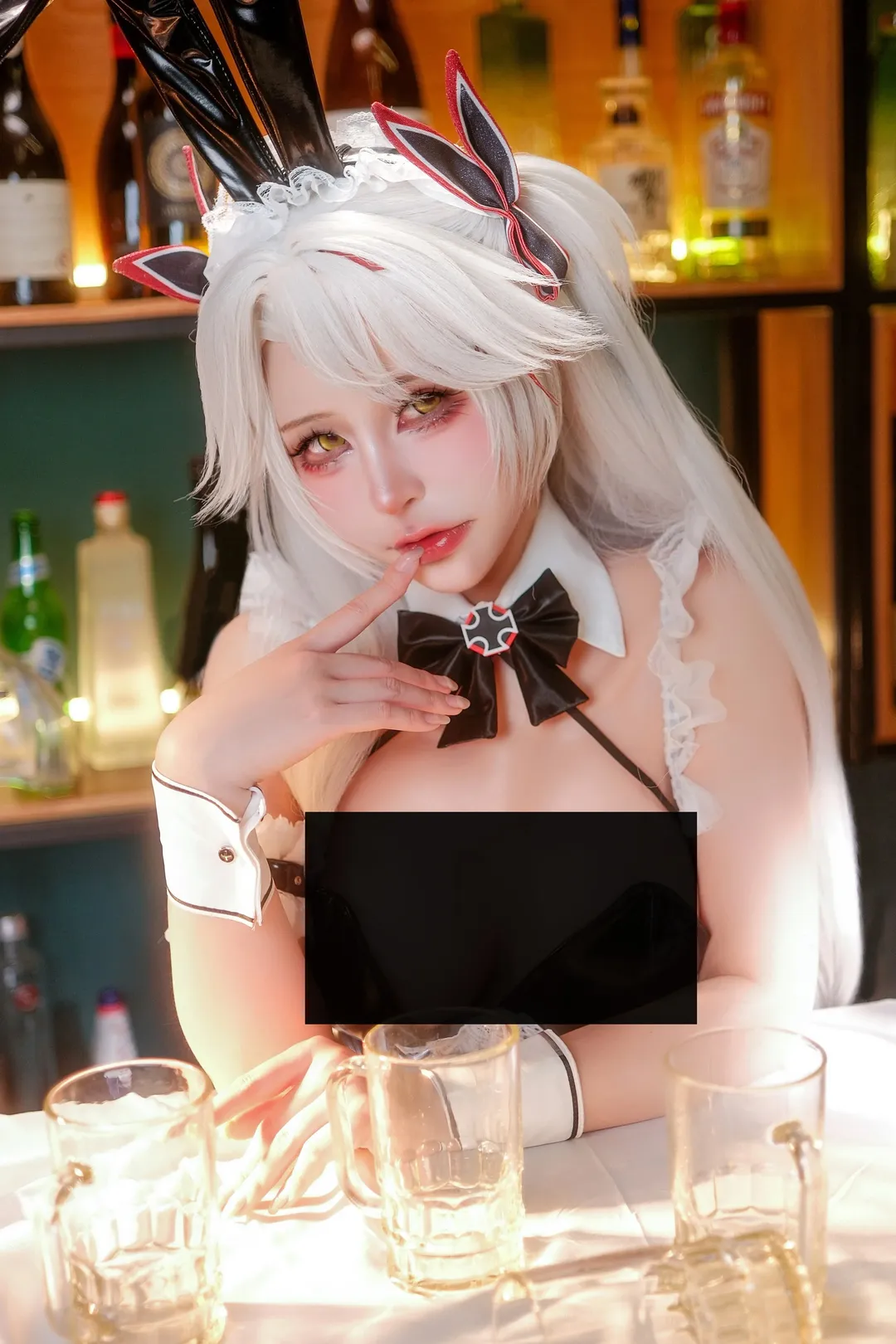 少女风格, 碧蓝航线, 欧根亲王cos, 酒吧氛围, 动漫写真