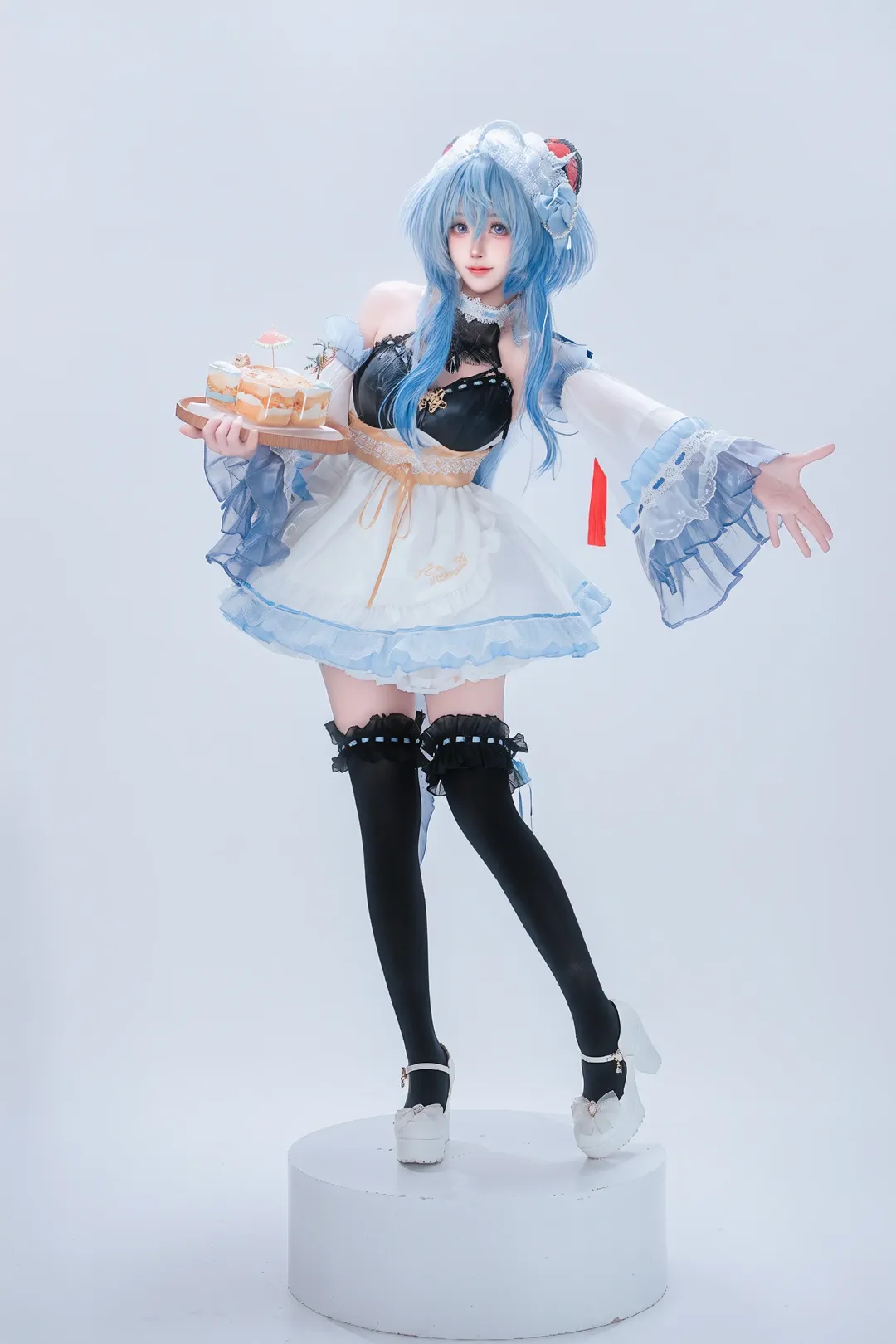 Genshin Impact, Ganyu Cosplay, cosplay, Maid outfit, Genshin Impact cosplay