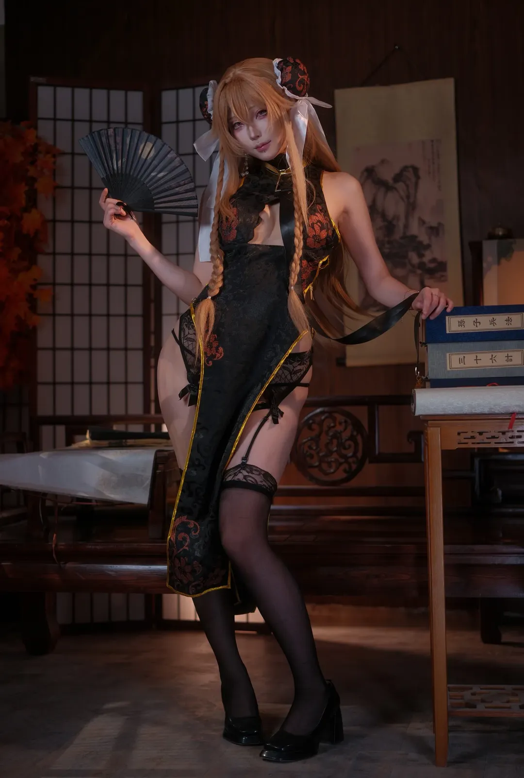 碧蓝航线, Cosplay摄影, 二次元角色扮演, 旗袍cosplay, 安克雷奇cos
