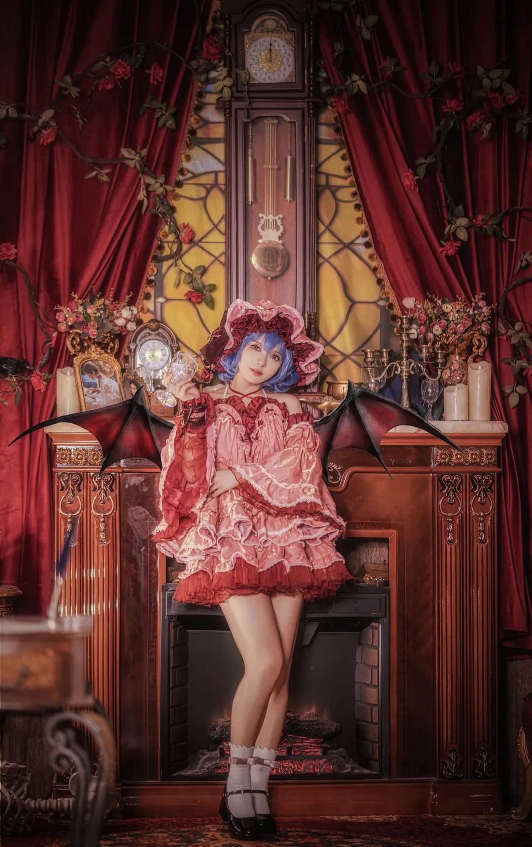Aesthetic photography, Remilia cosplay, Touhou, Red European style, Gothic Lolita - Image 3