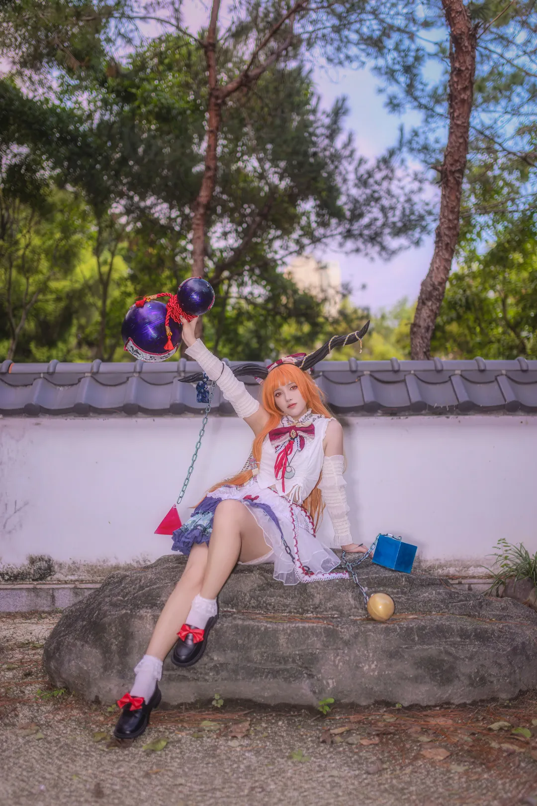 东方Project, 伊吹萃香cos, 橘发, 鬼族, 酒葫芦