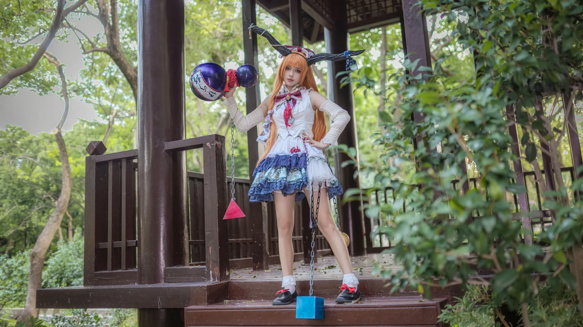 東方Project, 二次元キャラクター, 伊吹萃香コスプレ, コスプレ撮影, ロケーション撮影 - 1枚目