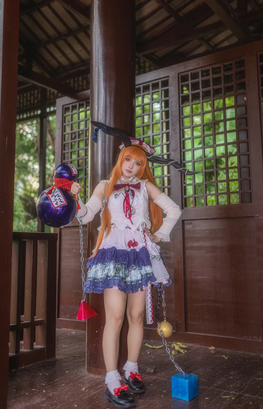 東方Project, 二次元キャラクター, 伊吹萃香コスプレ, コスプレ撮影, ロケーション撮影