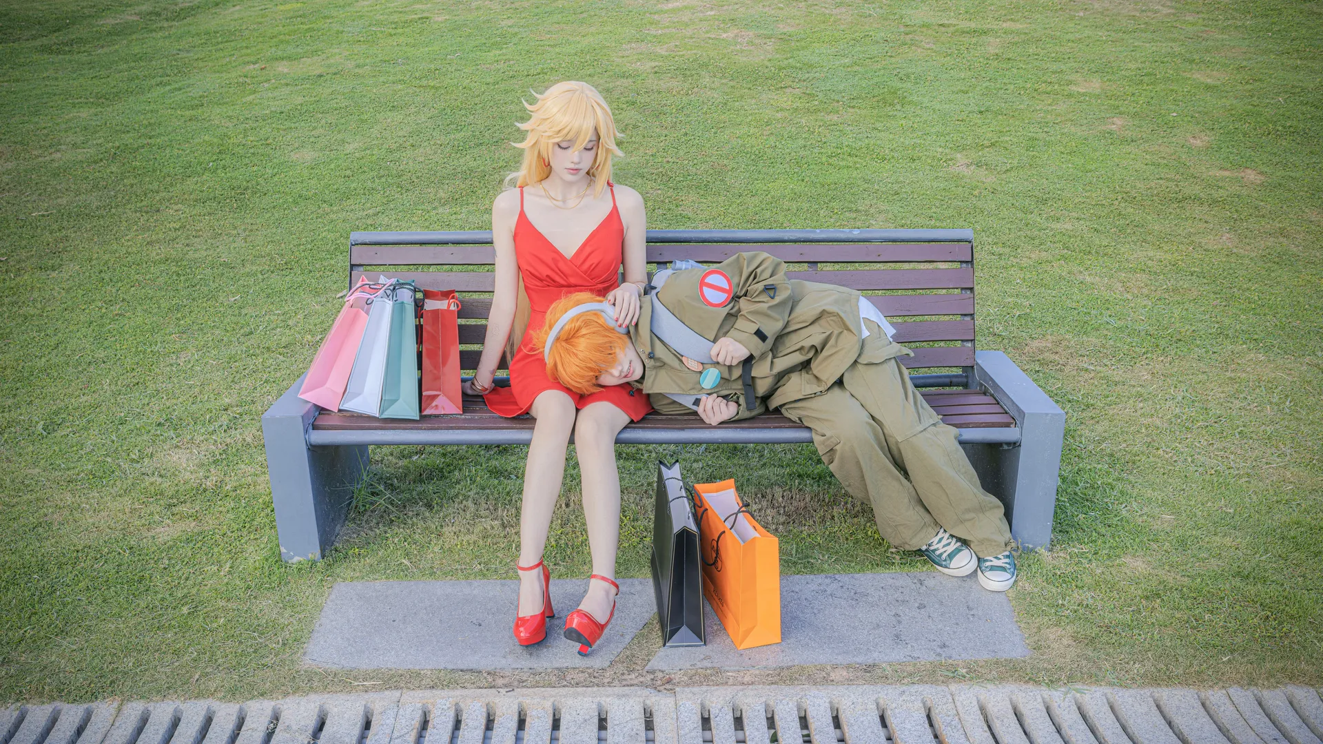 屋外コスプレ, コスプレ撮影, 日常コーデ, パンティ&ストッキングwithガーターベルト, パンティ&ストッキングwithガーターベルト コスプレ - 5枚目