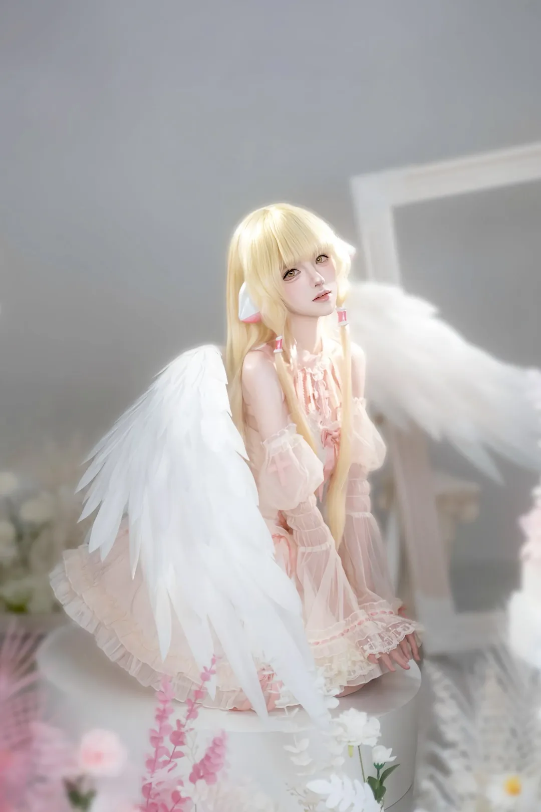 Aesthetic photography, cosplay, Chii cosplay, Chobits, Angel outfit