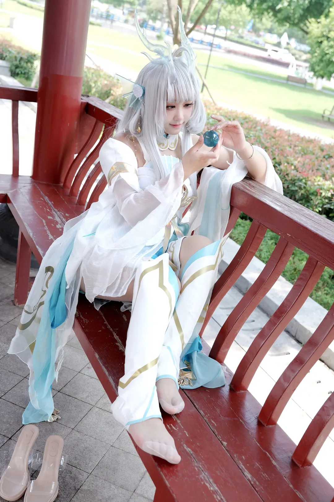オナー・オブ・キングス, 二次元コスプレ, 西施コスプレ, 游龍清影, 園博園で写真撮影