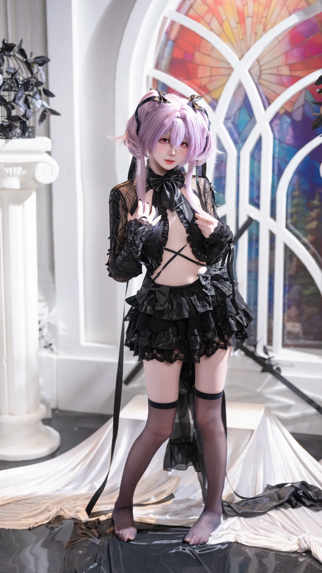 二次元cosplay, 胜利女神, 莉贝雷利奥cos, Nikke, 哥特风摄影