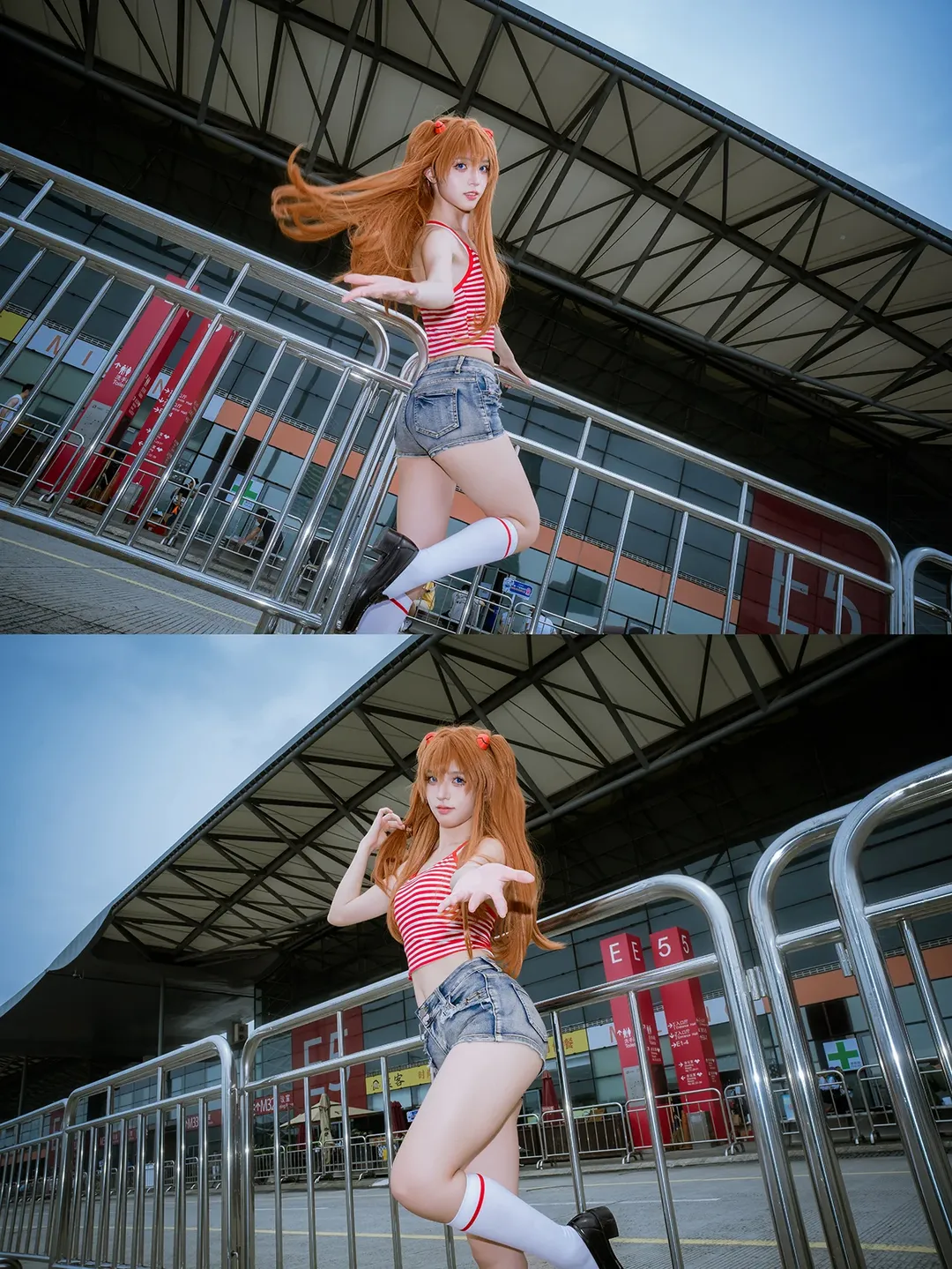 明日香cos, cosplay攝影, ChinaJoy外拍, 廣角人像, 機頂閃光燈 - 第2張