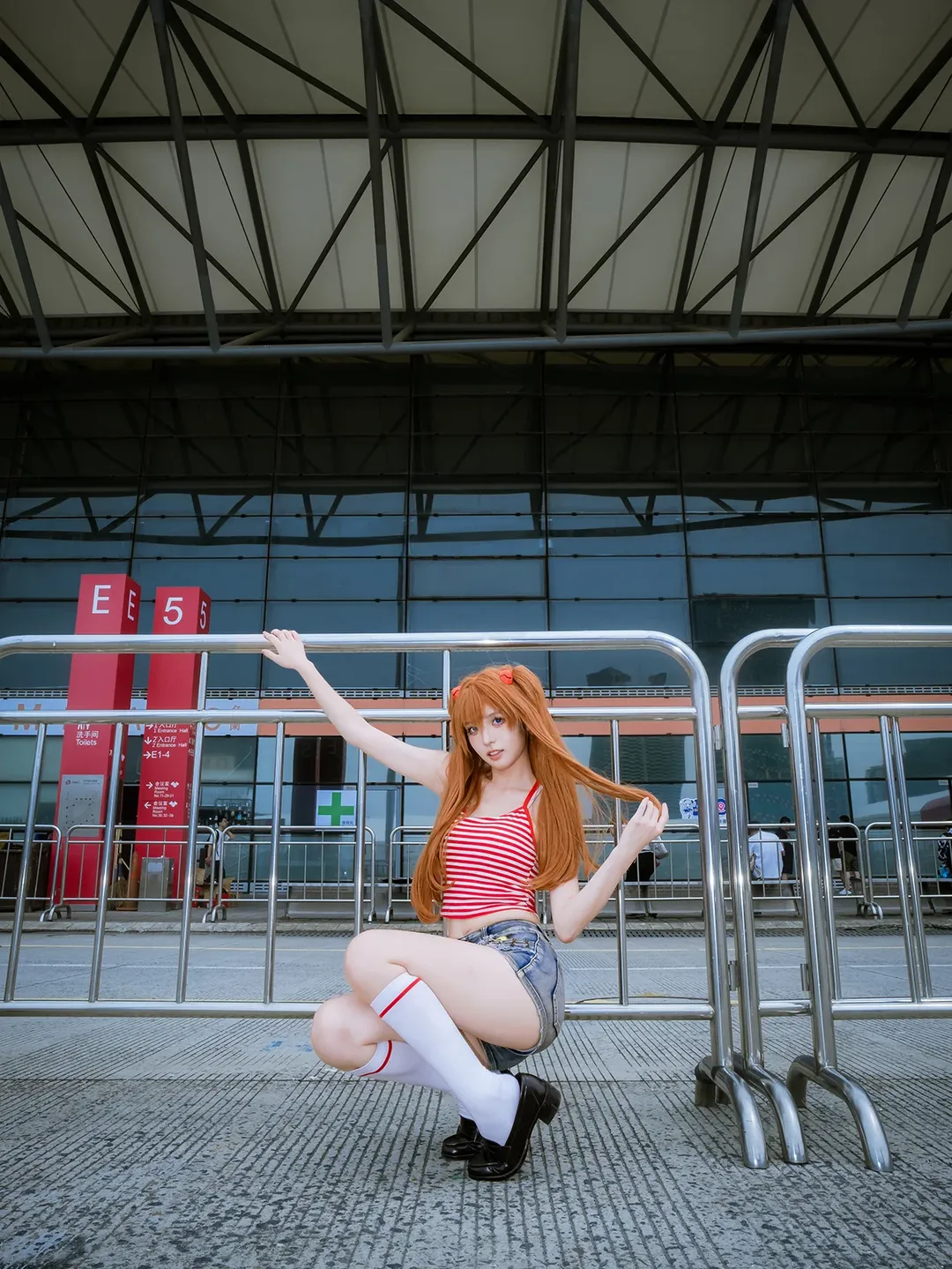 明日香cos, cosplay攝影, ChinaJoy外拍, 廣角人像, 機頂閃光燈 - 第3張