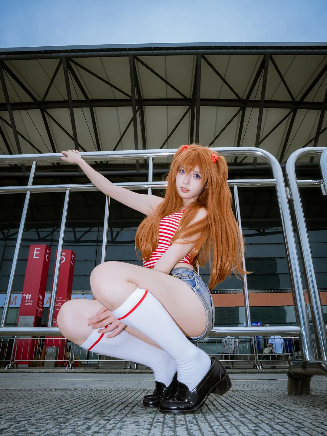 明日香cos, cosplay攝影, ChinaJoy外拍, 廣角人像, 機頂閃光燈 - 第4張