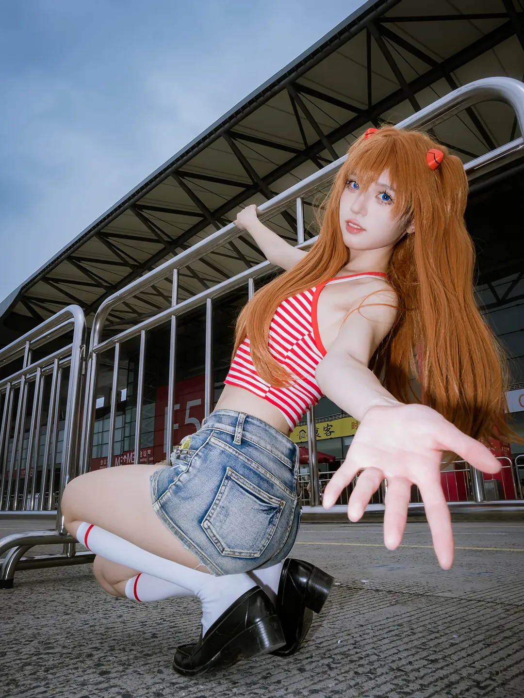 明日香cos, cosplay摄影, ChinaJoy外拍, 广角人像, 机顶闪光灯