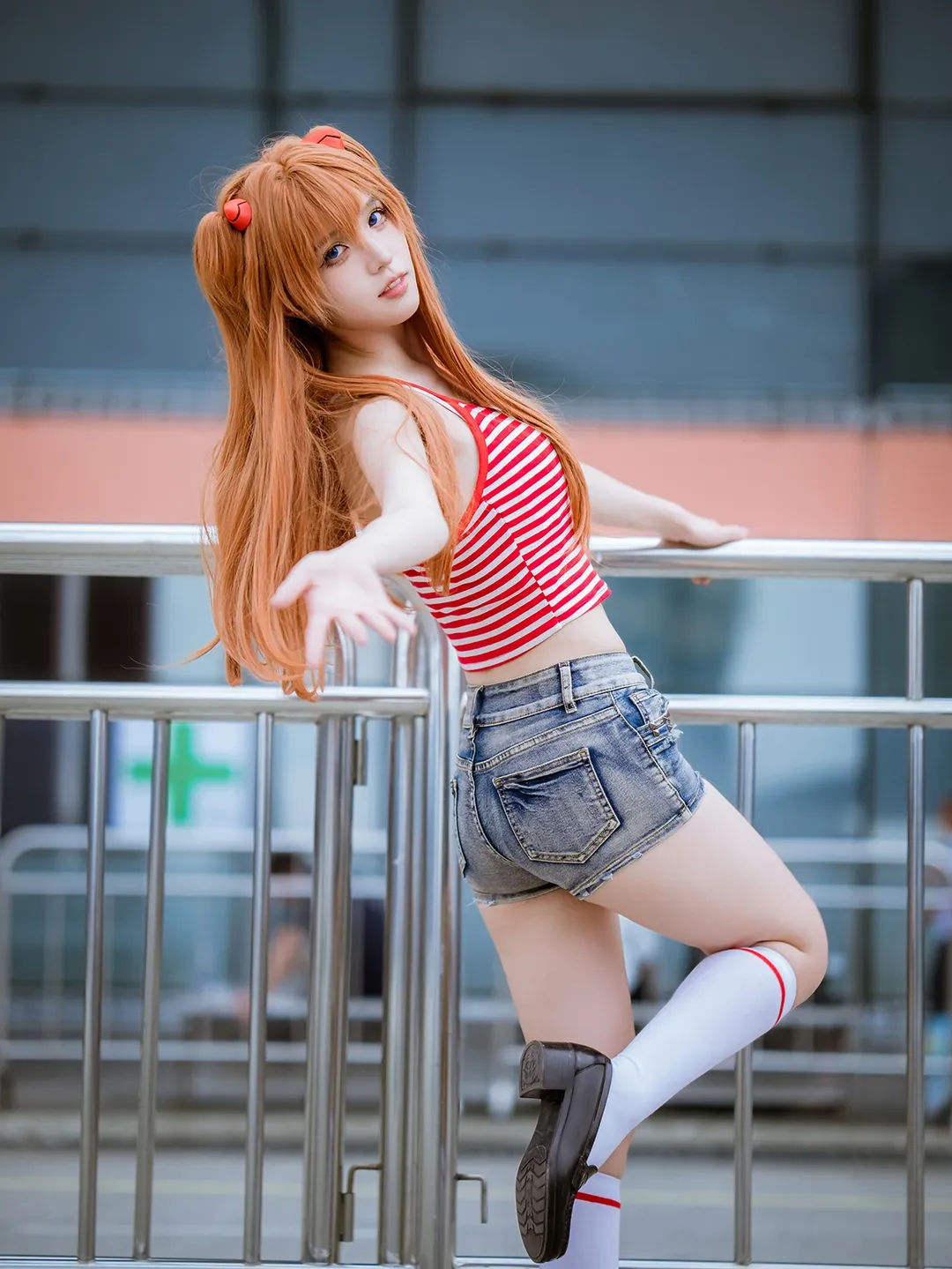 明日香cos, cosplay攝影, ChinaJoy外拍, 廣角人像, 機頂閃光燈 - 第6張