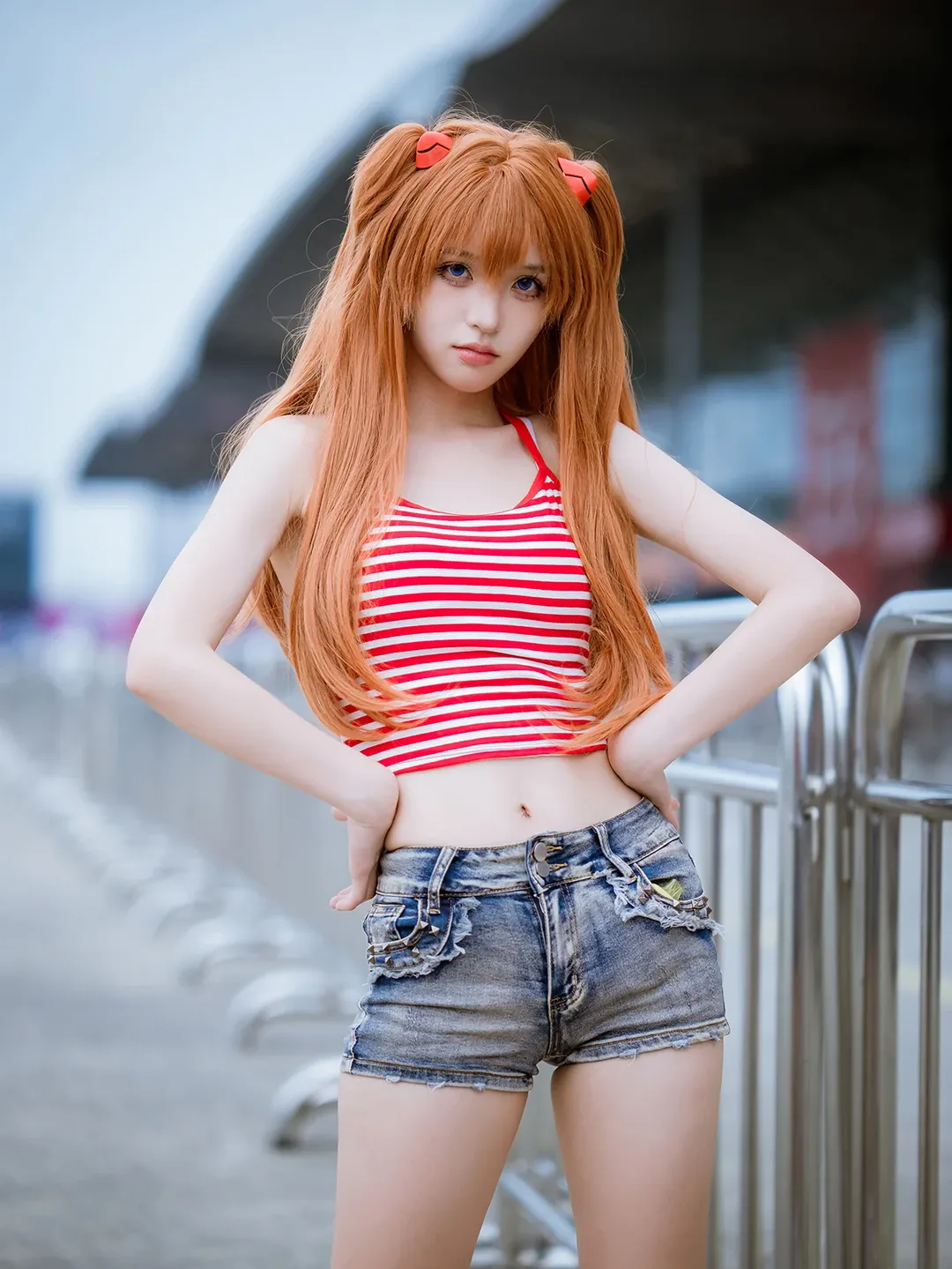 明日香cos, cosplay攝影, ChinaJoy外拍, 廣角人像, 機頂閃光燈 - 第7張