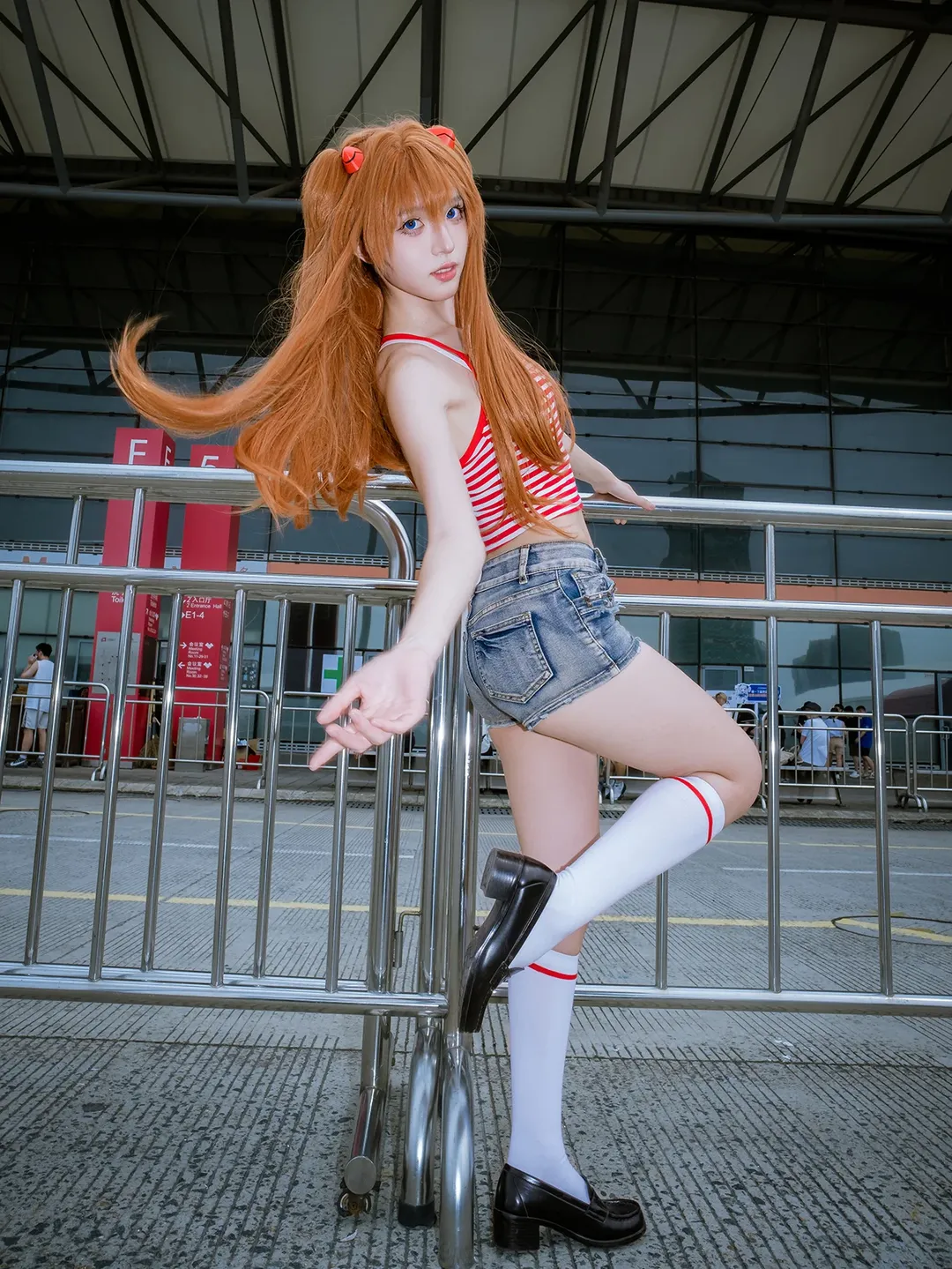 明日香cos, cosplay攝影, ChinaJoy外拍, 廣角人像, 機頂閃光燈 - 第9張