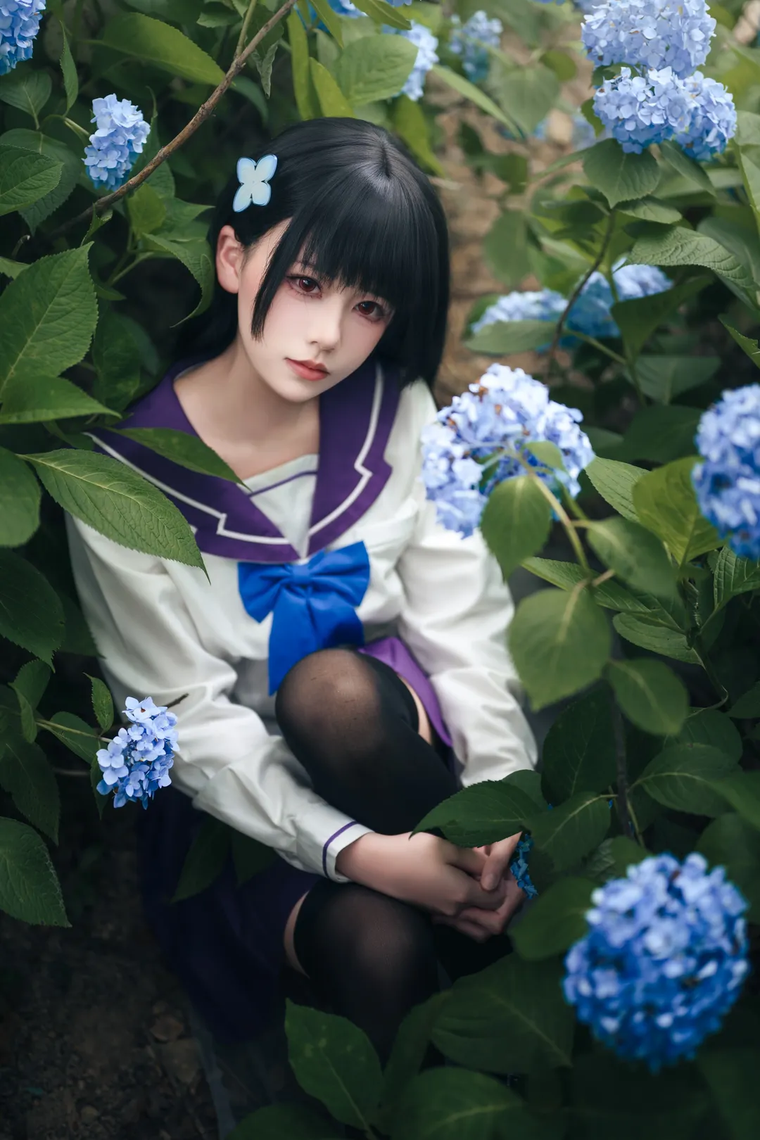 Cosplay, 夏日写真, 散华礼弥cos, 僵尸哪有那么萌, 紫阳花