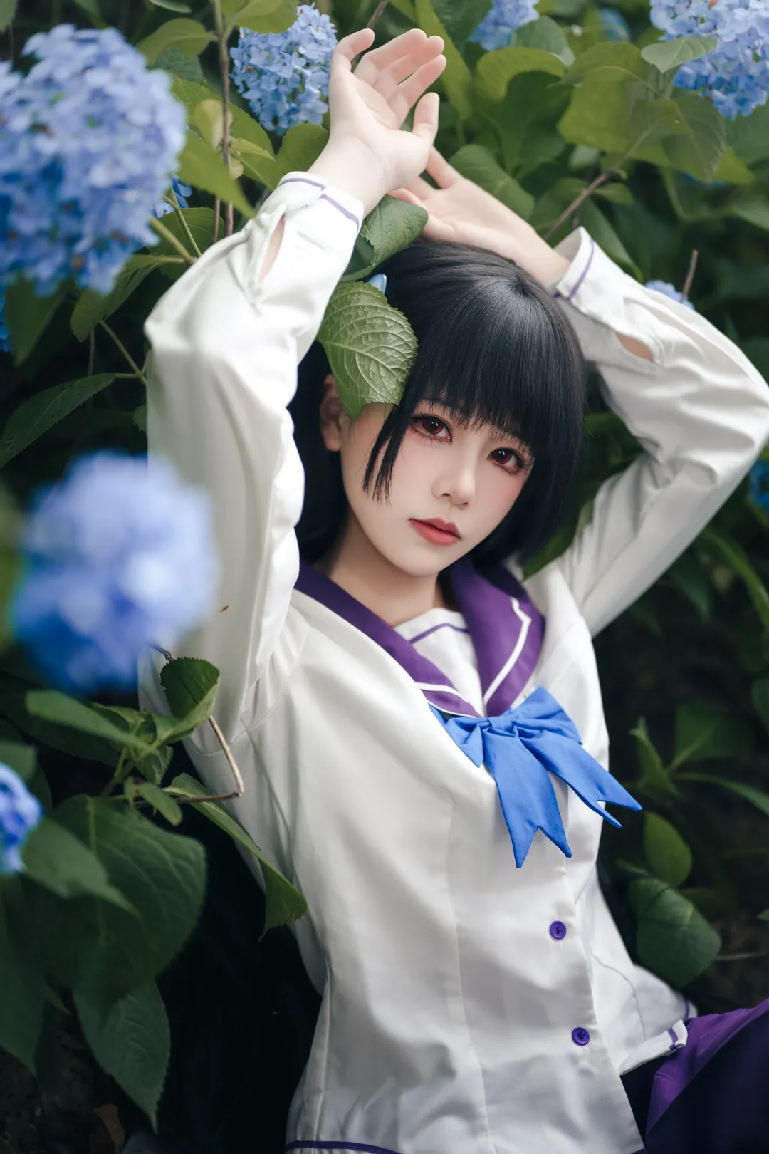 Cosplay, 夏日写真, 散华礼弥cos, 僵尸哪有那么萌, 紫阳花 - 第3张