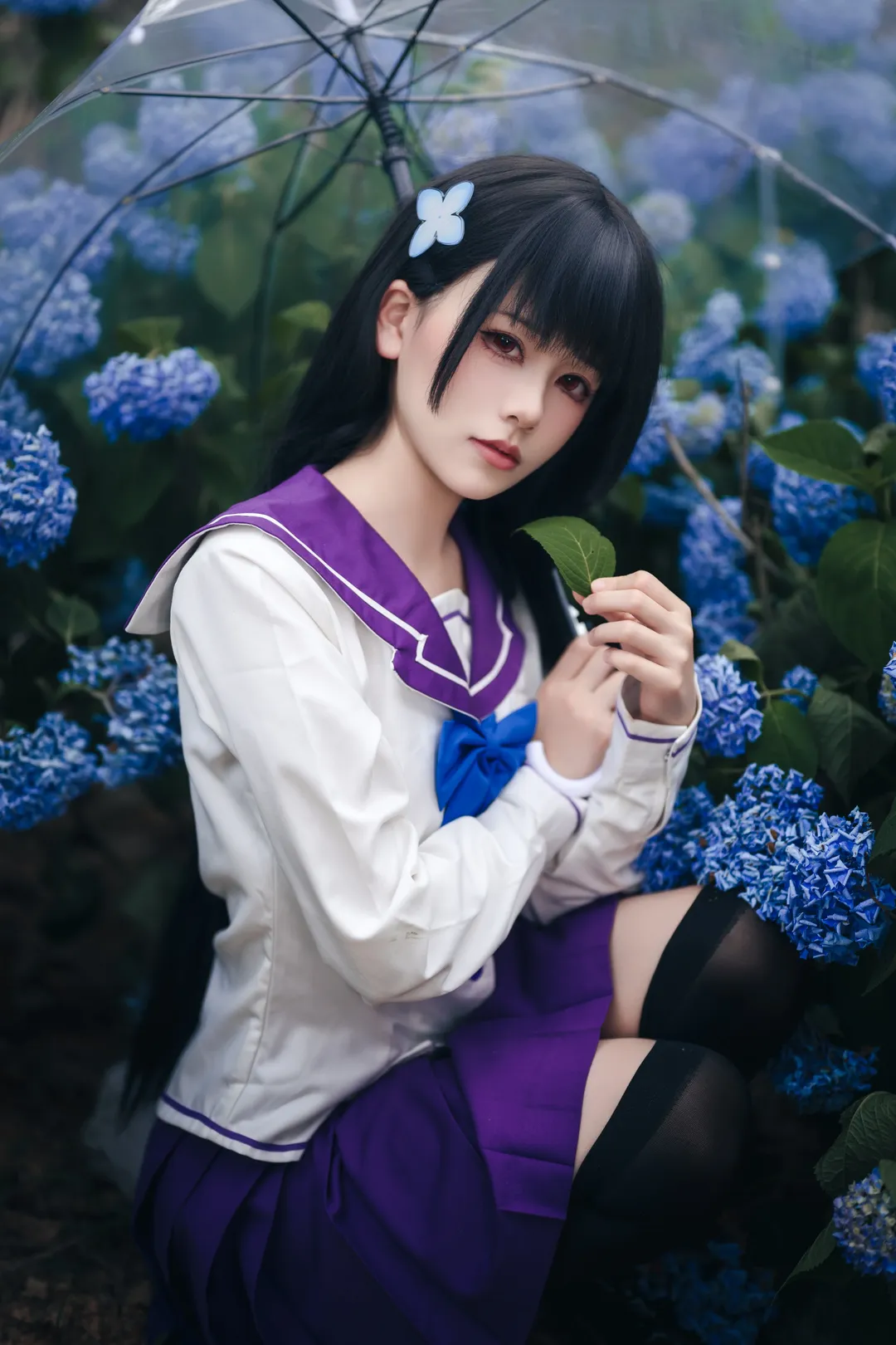 Cosplay, 夏日写真, 散华礼弥cos, 僵尸哪有那么萌, 紫阳花 - 第4张