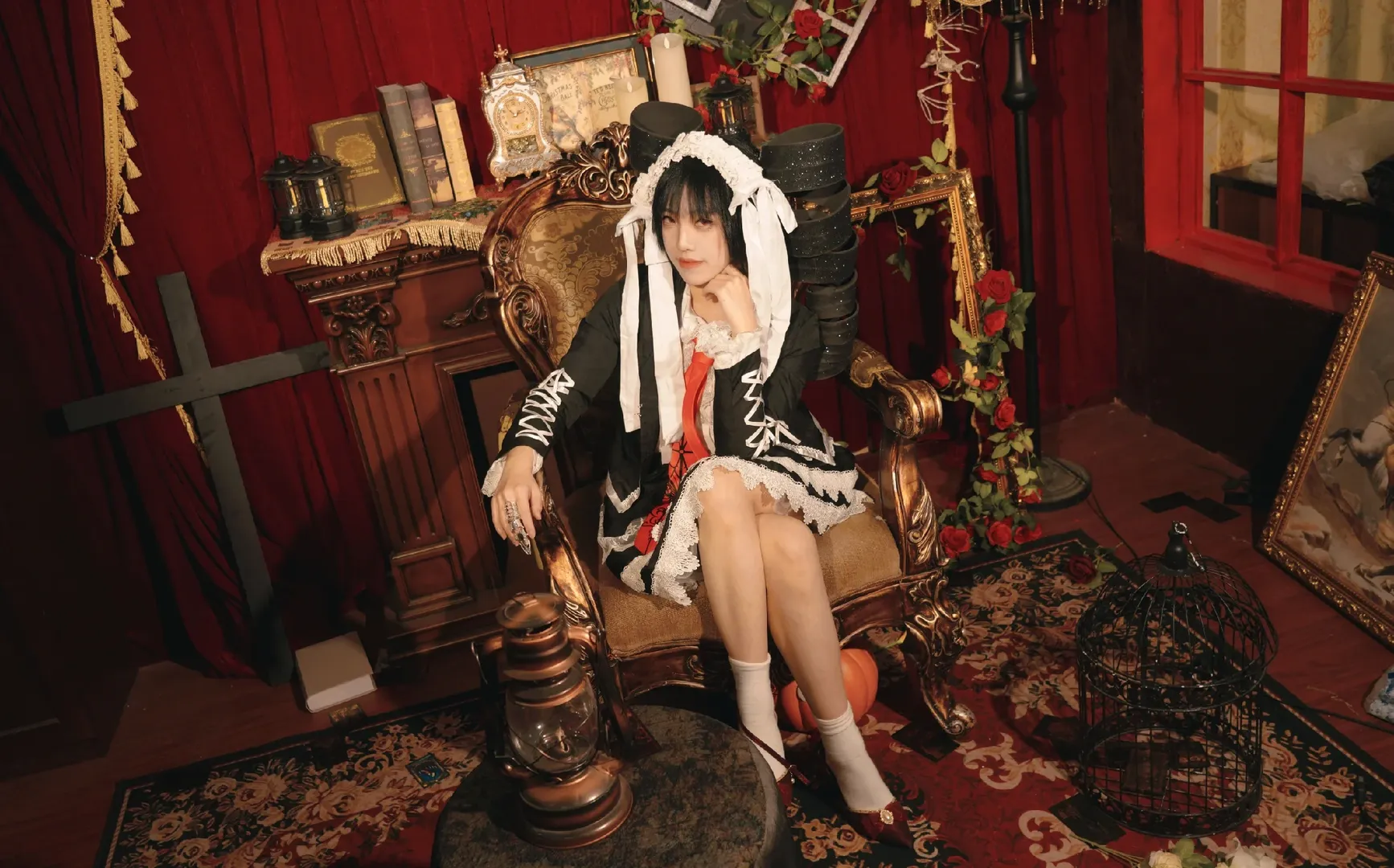 哥特风cosplay, 暗黑系角色扮演, 塞蕾丝缇雅cos, 弹丸论破, 弹丸论破1 - 第1张