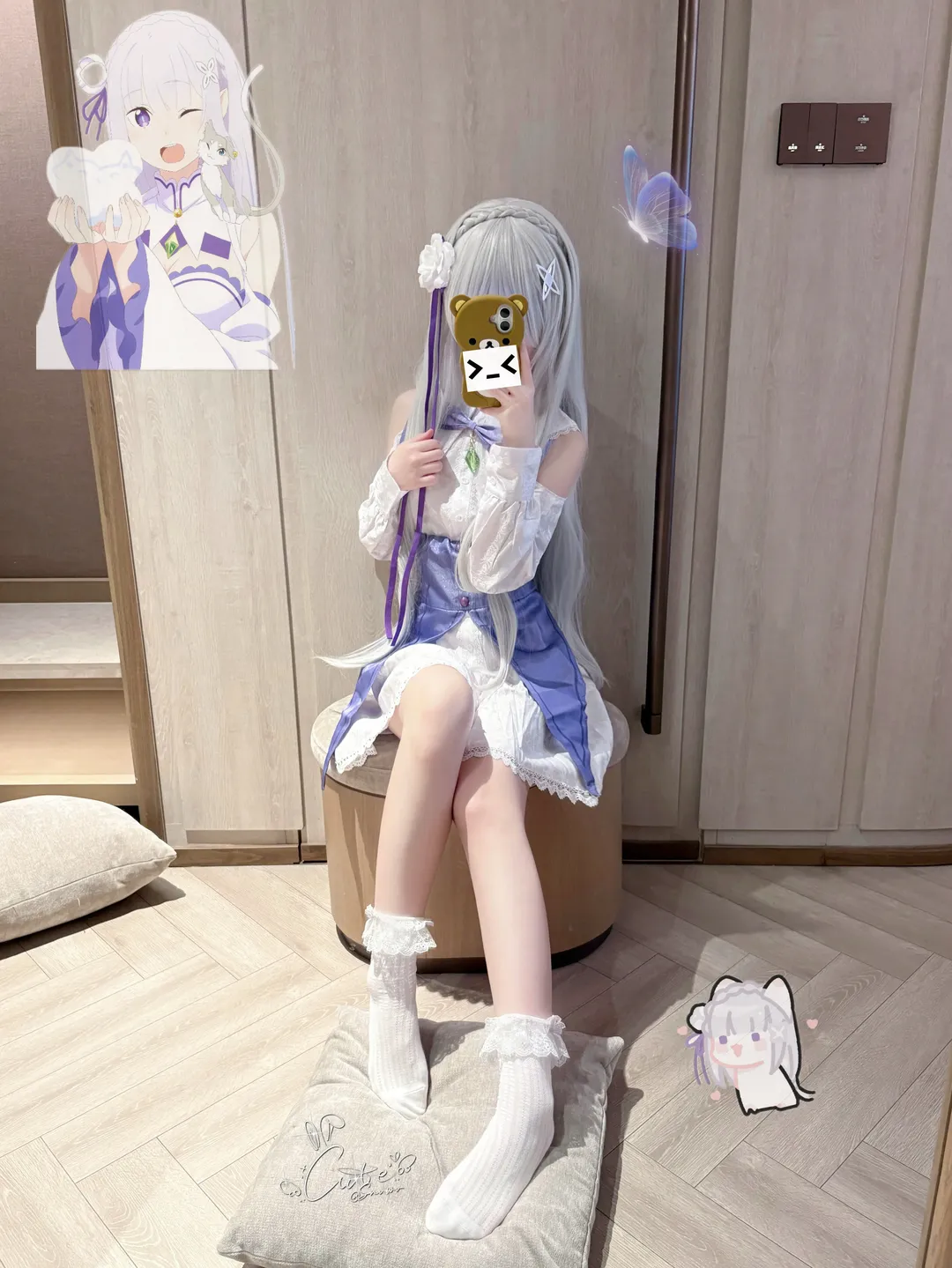从零开始的异世界生活, 爱蜜莉雅cos, 二次元装扮, cosplay试衣, 银发精灵 - 第1张