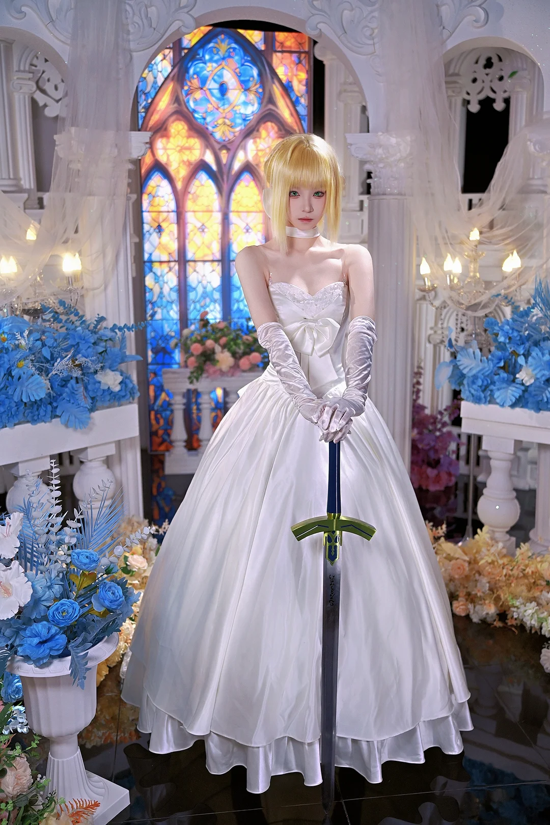 Fate, 上海约拍, Saber cos, 婚纱, 圣剑