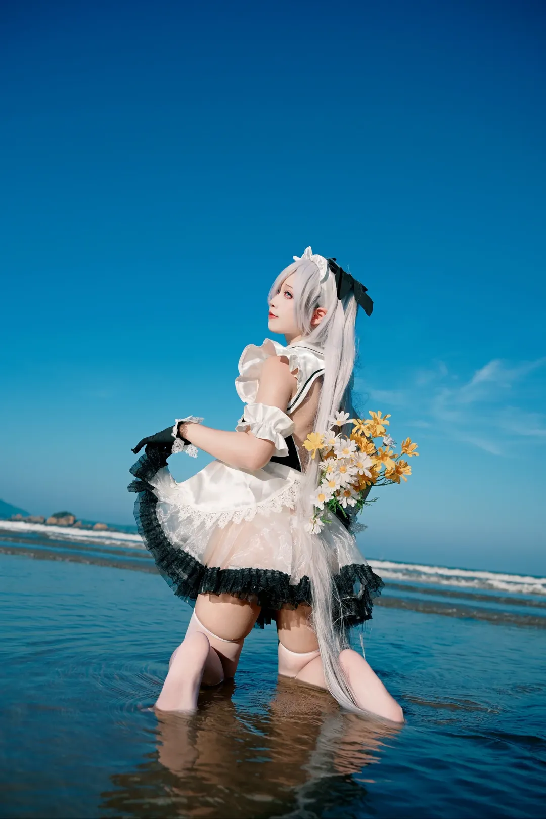 海辺の写真, 二次元コスプレ, シンデレラ コスプレ, 勝利の女神：NIKKE, 舟山トラベルフォト
