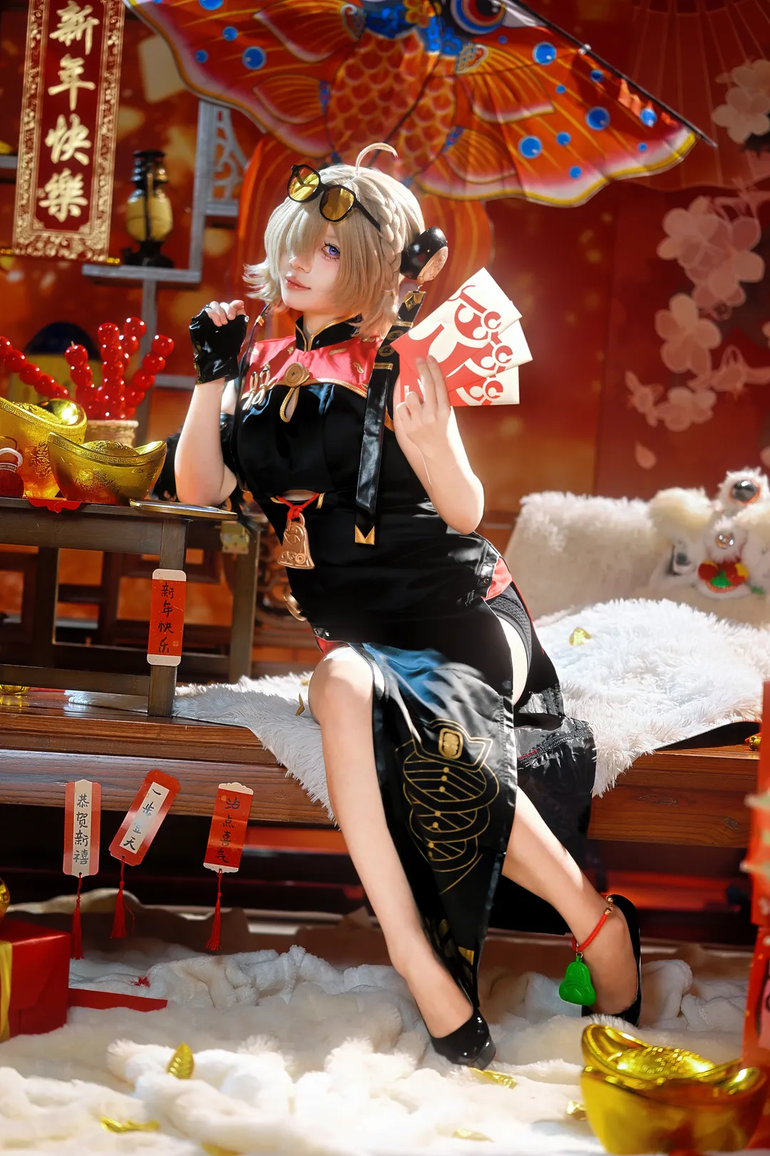 绝区零, 棚拍, 红豆cos, cosplay摄影, 新年旗袍