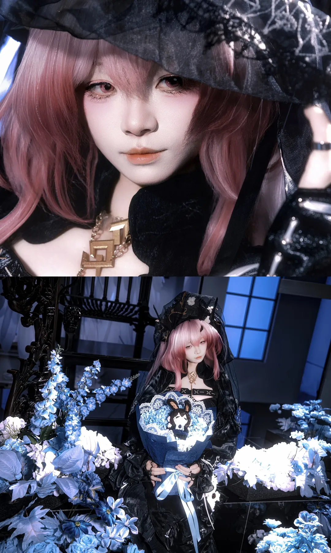 明日方舟, 特蕾西娅cos, cosplay棚拍, 哥特风摄影, 魔王追悼 - 第3张