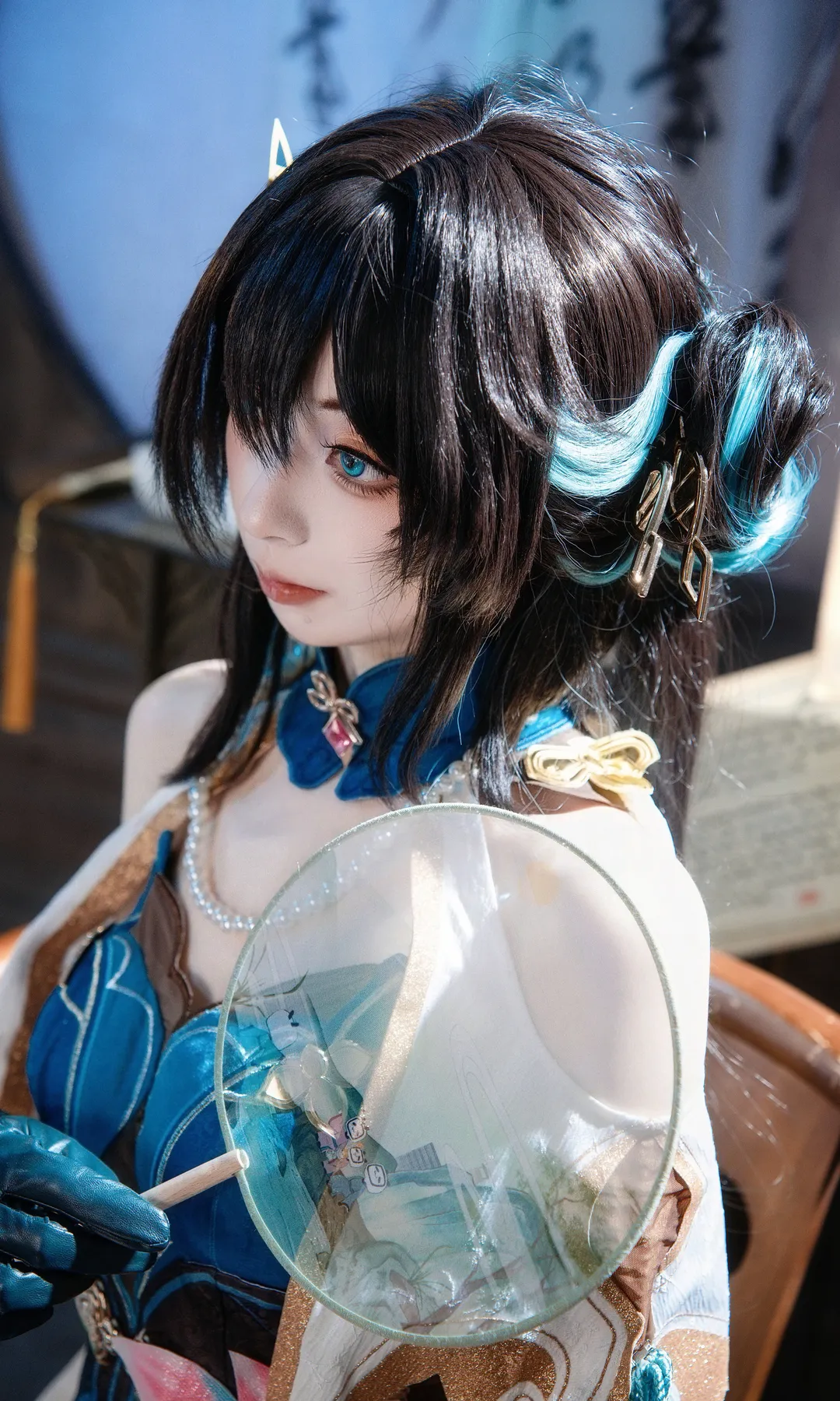 崩壊：スターレイル, スタジオ撮影, ルアン・メェイ コスプレ, 琵琶, 芸術写真 - 2枚目