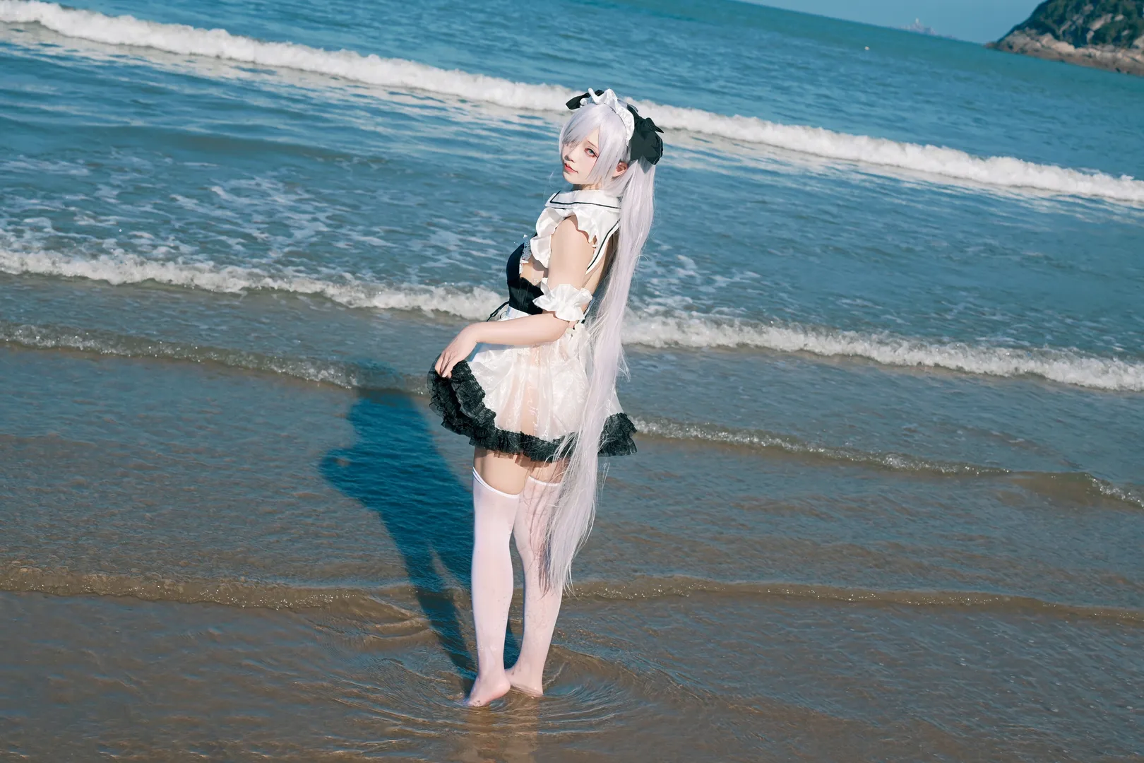 二次元少女, 女仆装, 海边写真, cosplay摄影, 舟山旅拍 - 第6张