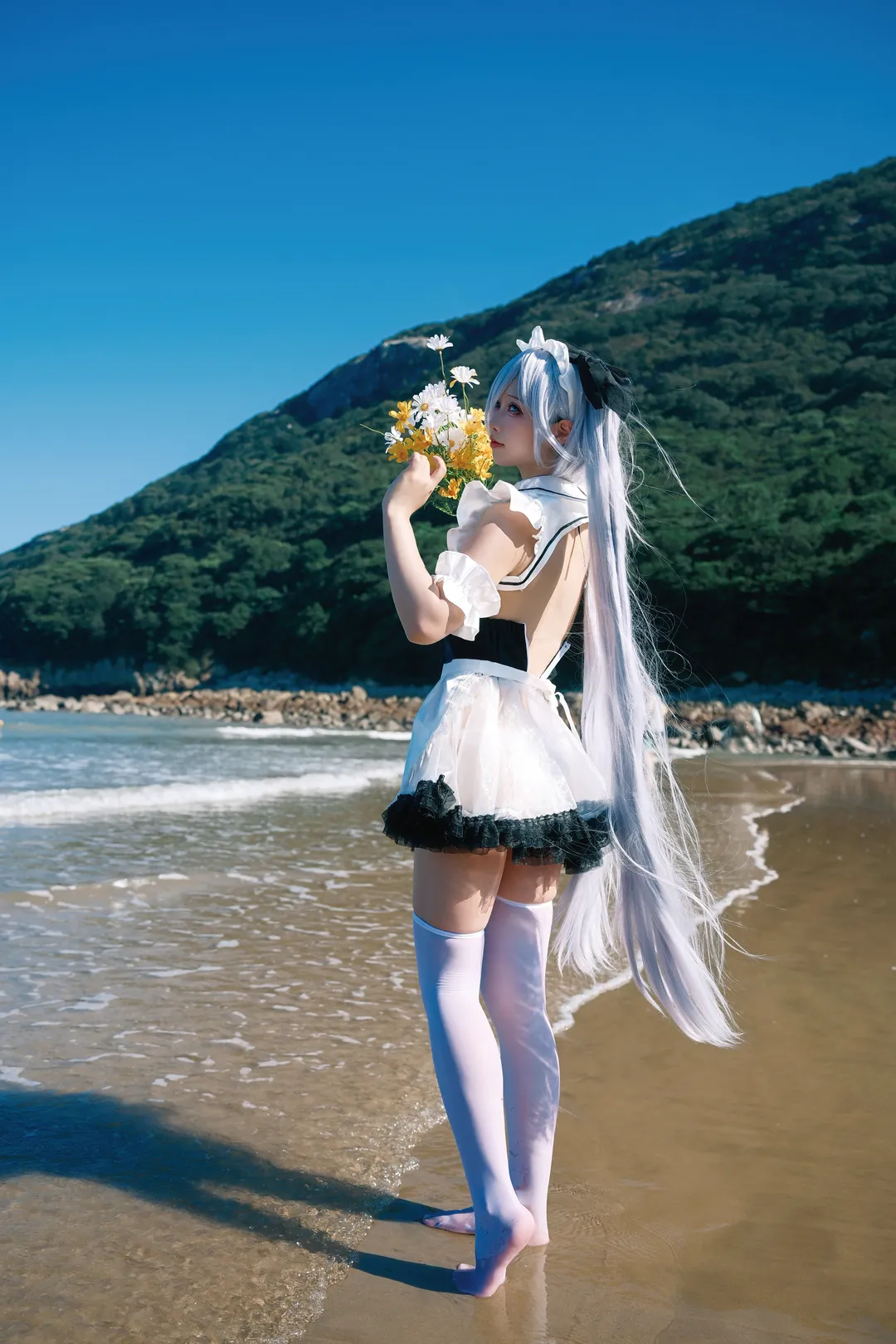 二次元少女, 女仆装, 海边写真, cosplay摄影, 舟山旅拍 - 第8张