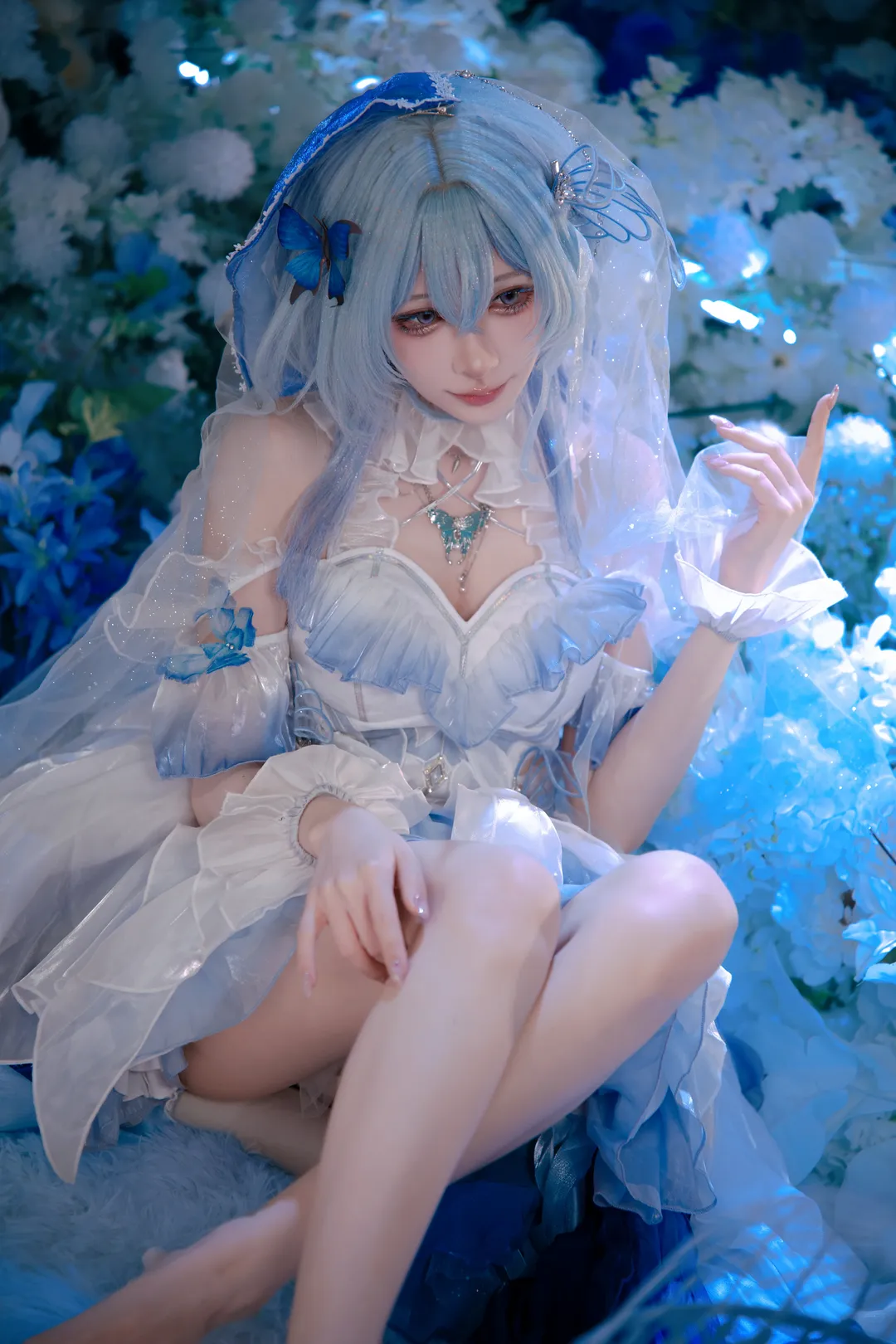 鸣潮, 棚拍, 守岸人cos, cosplay摄影, 蓝白系