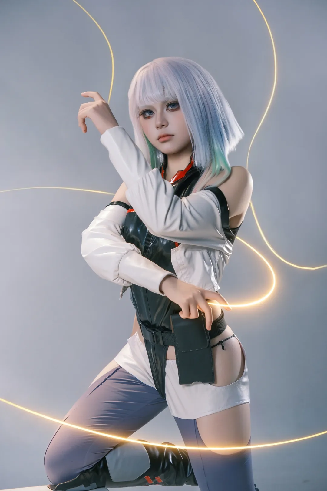 鳴潮, cosplay攝影, 露西cos, 賽博朋克邊緣行者, 賽博朋克cosplay