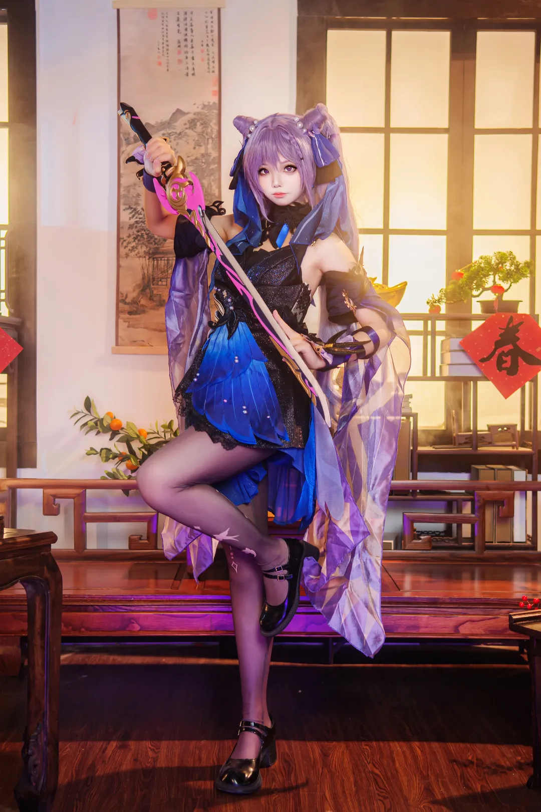 二次元, 原神, コスプレ, 写真のポーズ, 刻晴コスプレ - 3枚目