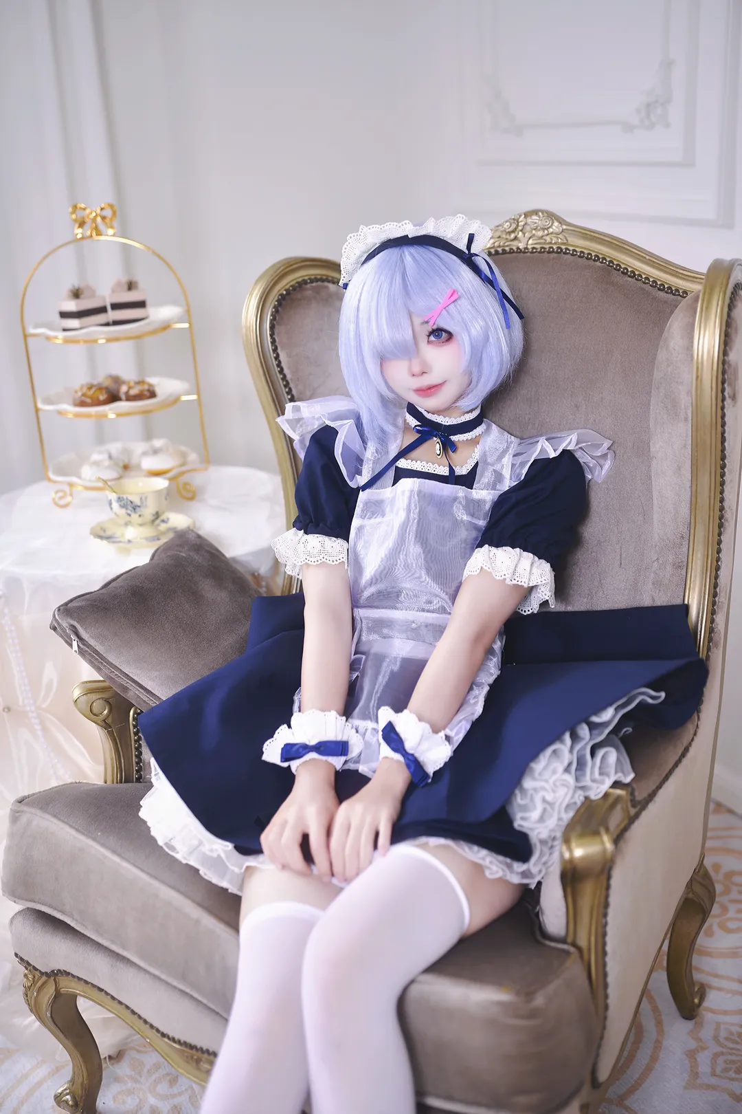 メイド服, レム コスプレ, 写真のポーズ, 二次元コスプレ, Re:ゼロから始める異世界生活 - 3枚目