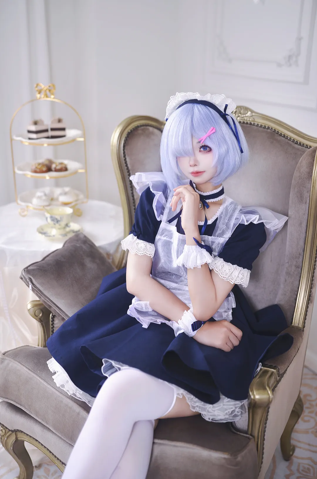 メイド服, レム コスプレ, 写真のポーズ, 二次元コスプレ, Re:ゼロから始める異世界生活 - 4枚目
