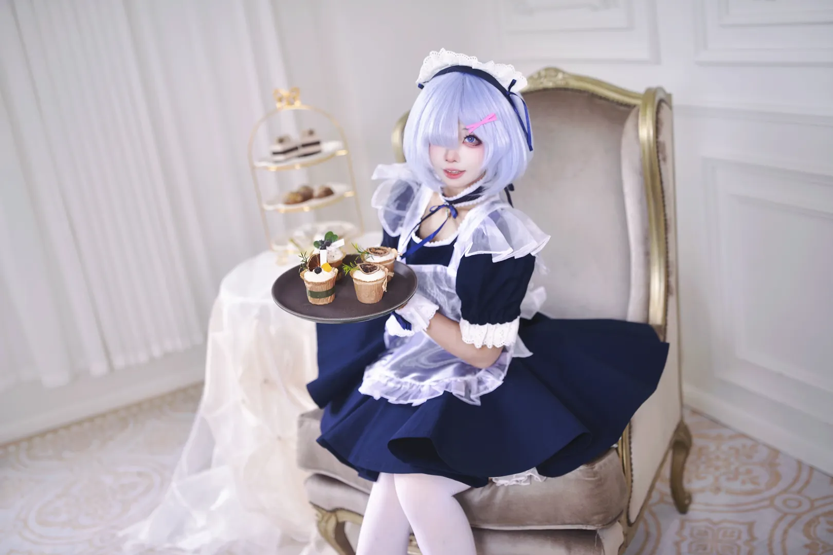 メイド服, レム コスプレ, 写真のポーズ, 二次元コスプレ, Re:ゼロから始める異世界生活 - 5枚目