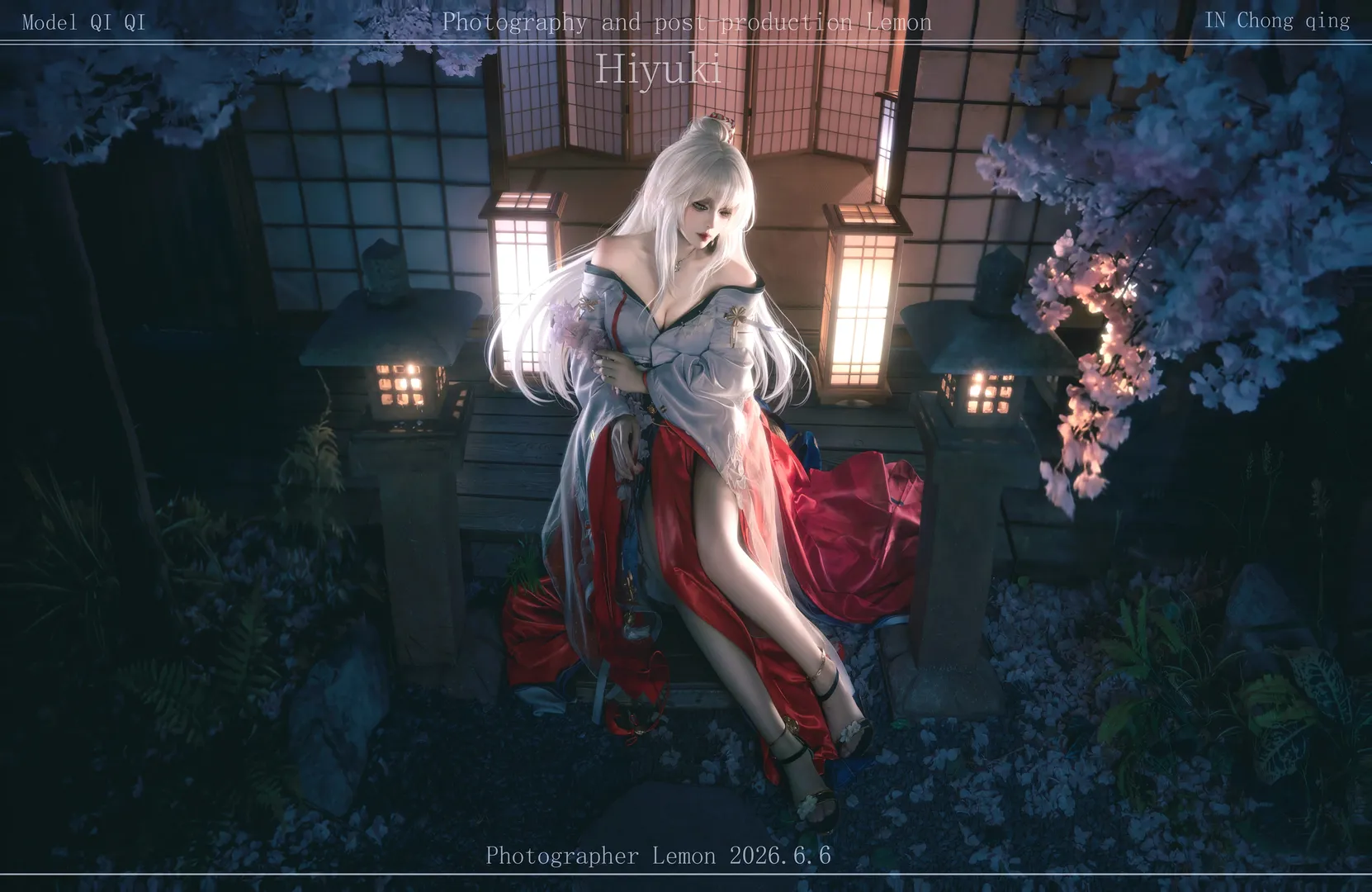 鸣潮, cosplay, 和风, 绯雪cos, 夜景 - 第2张