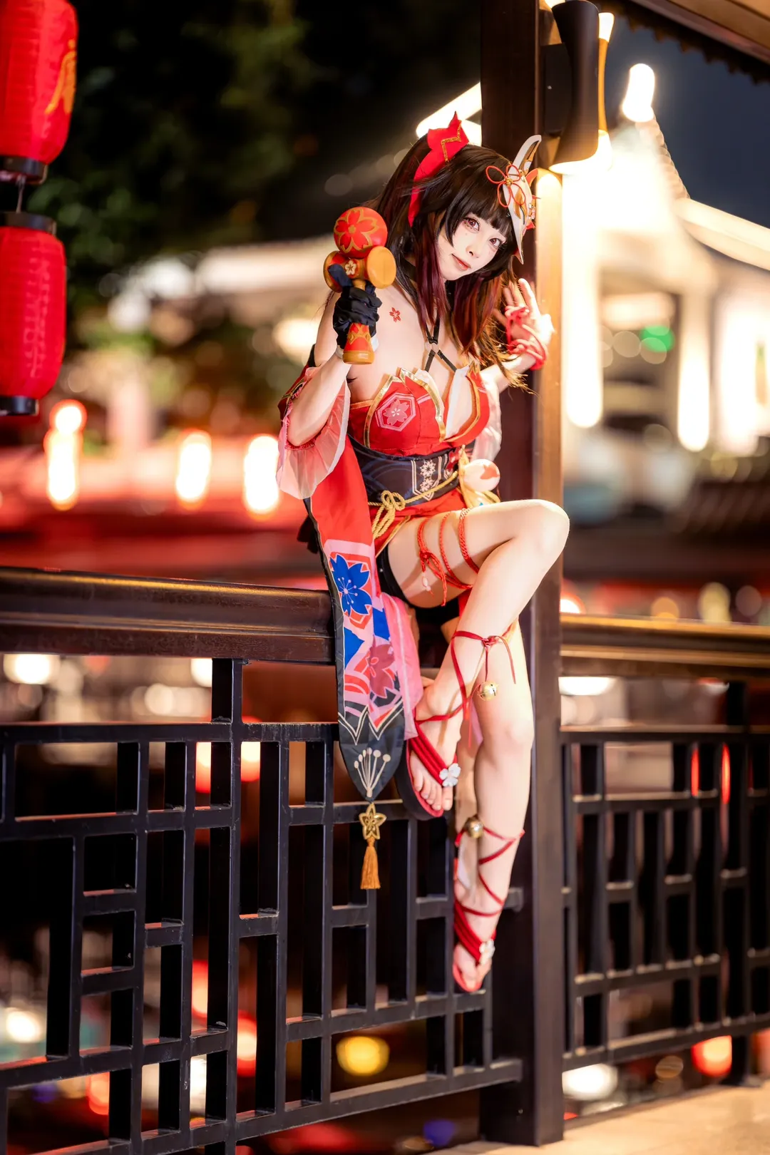 cosplay, 崩坏星穹铁道, 花火cos, 古风长廊, 夜景摄影 - 第1张