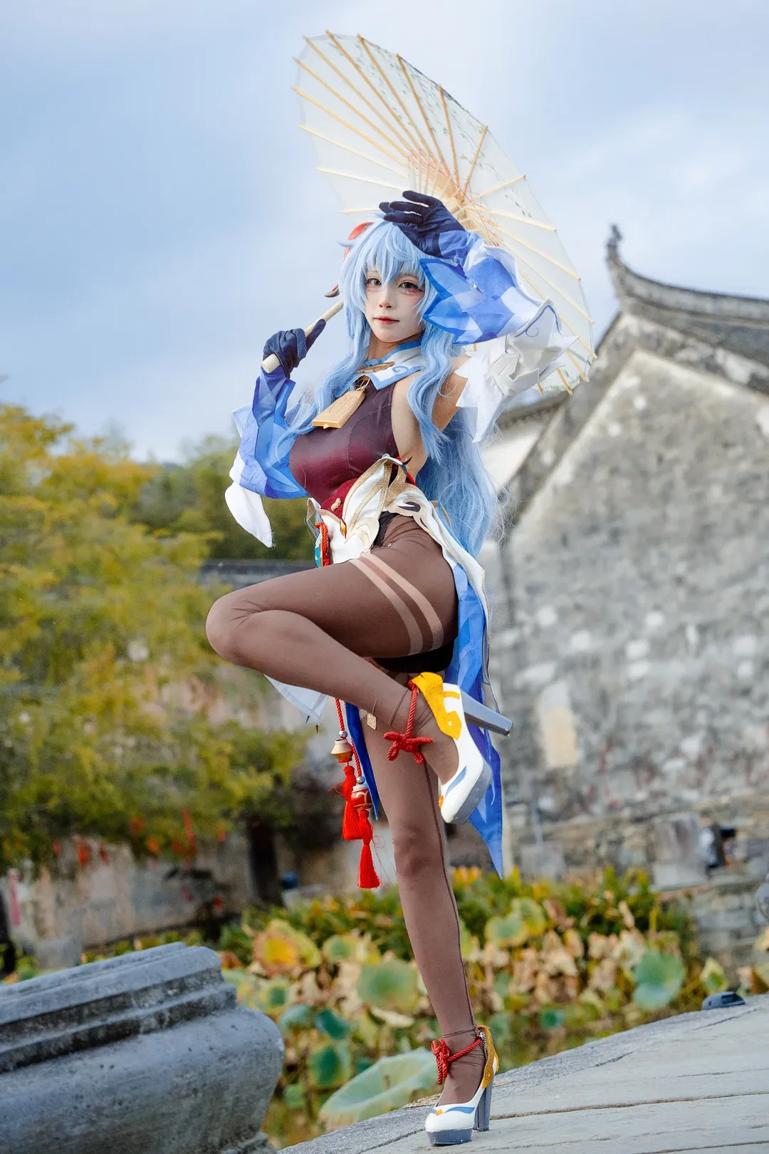 原神, 甘雨cos, 户外写真, 二次元cosplay, 国风摄影 - 第1张