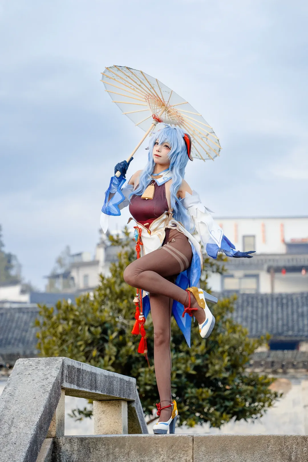 原神, 甘雨cos, 户外写真, 二次元cosplay, 国风摄影 - 第3张