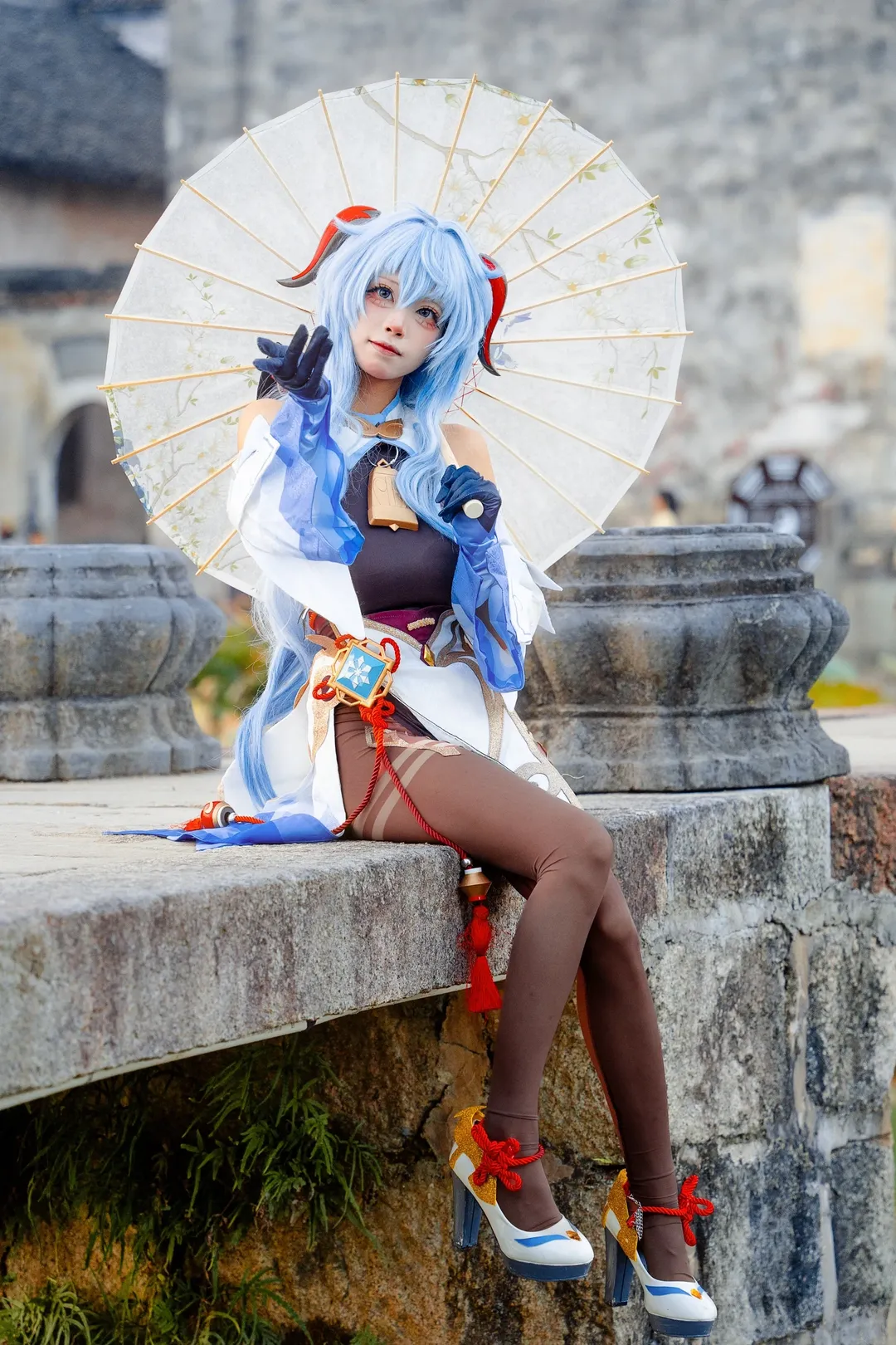 Genshin Impact, Ganyu Cosplay, Outdoor photography, Anime cosplay, Chinese-style photography