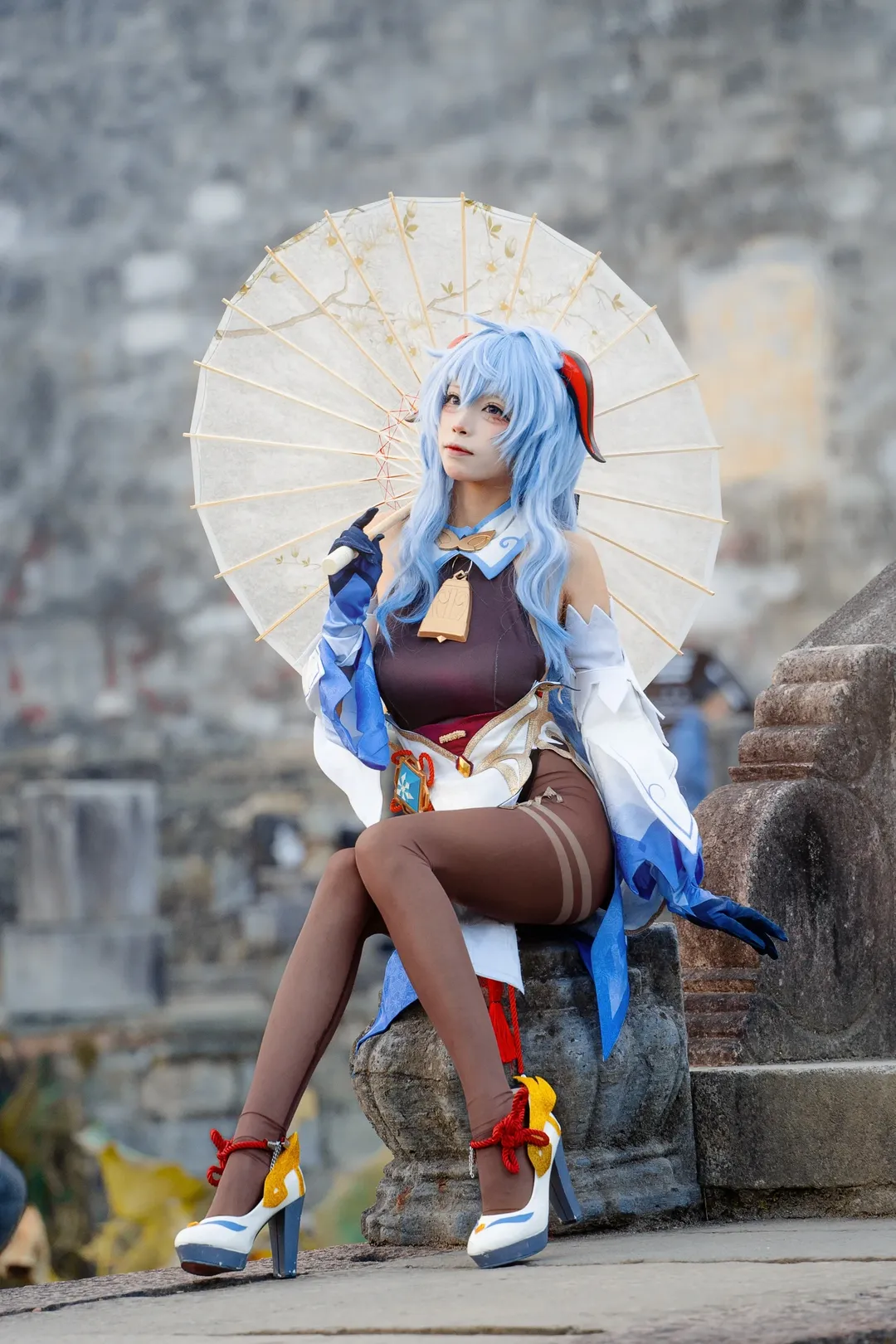原神, 甘雨cos, 户外写真, 二次元cosplay, 国风摄影 - 第5张