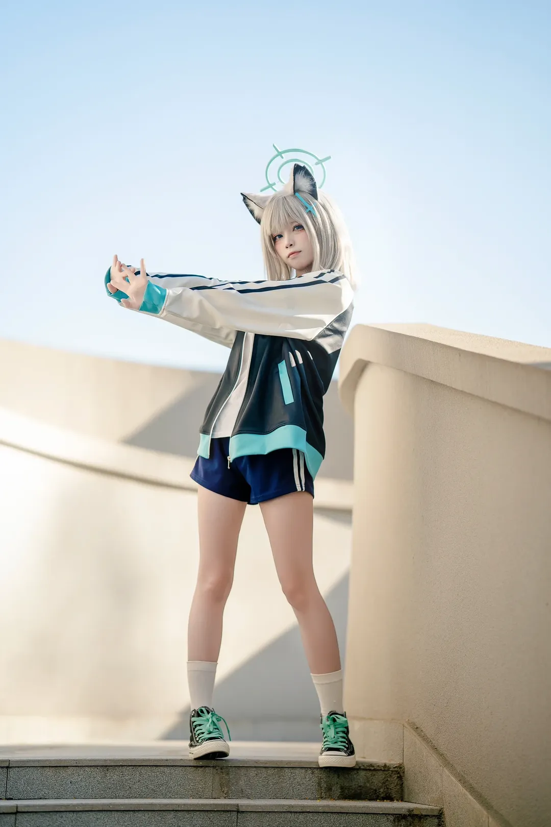 蔚藍檔案, cosplay正片, 運動風穿搭, 白子cos, 二次元約拍 - 第2張